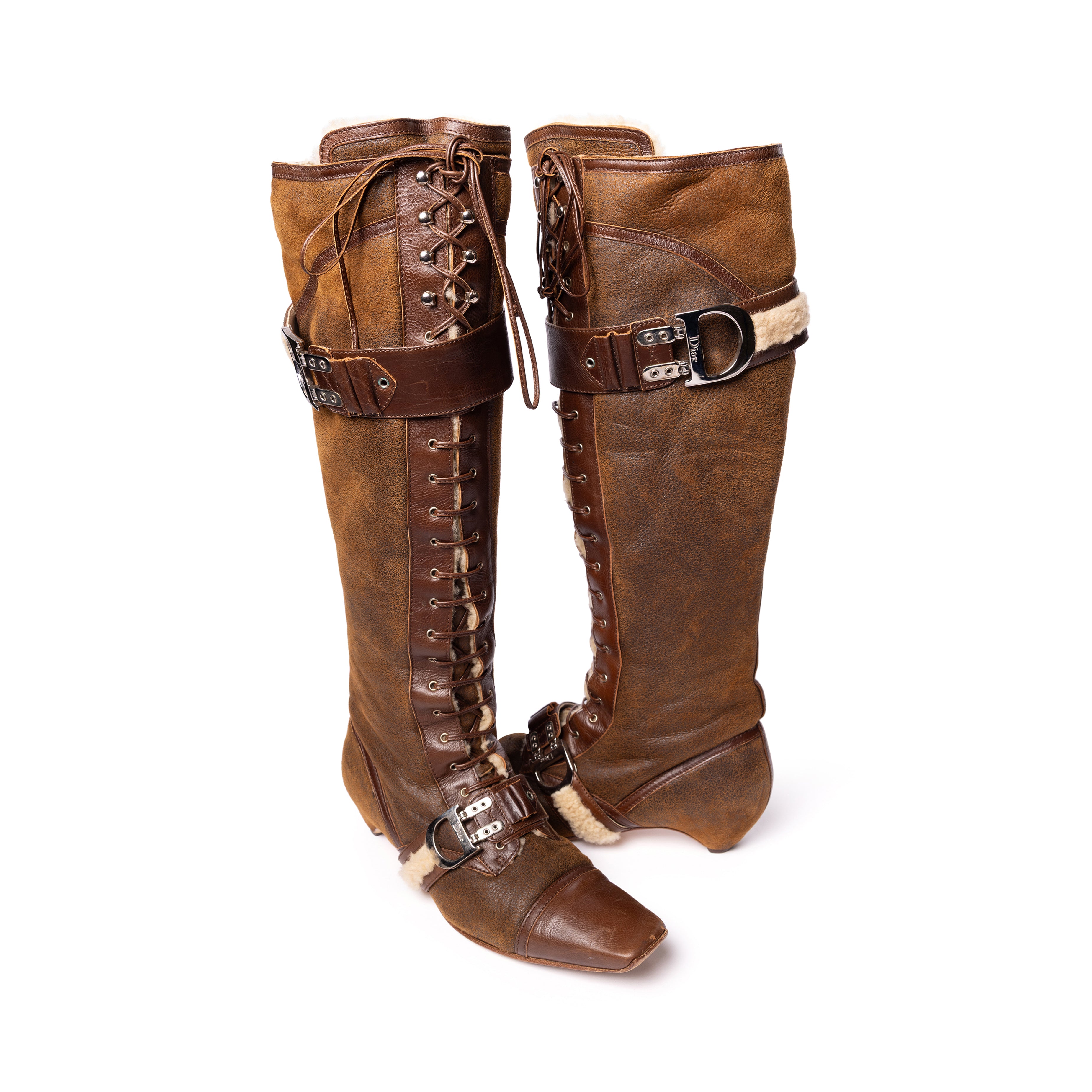 F/W 2005 Shearling & Leather Riding Boots