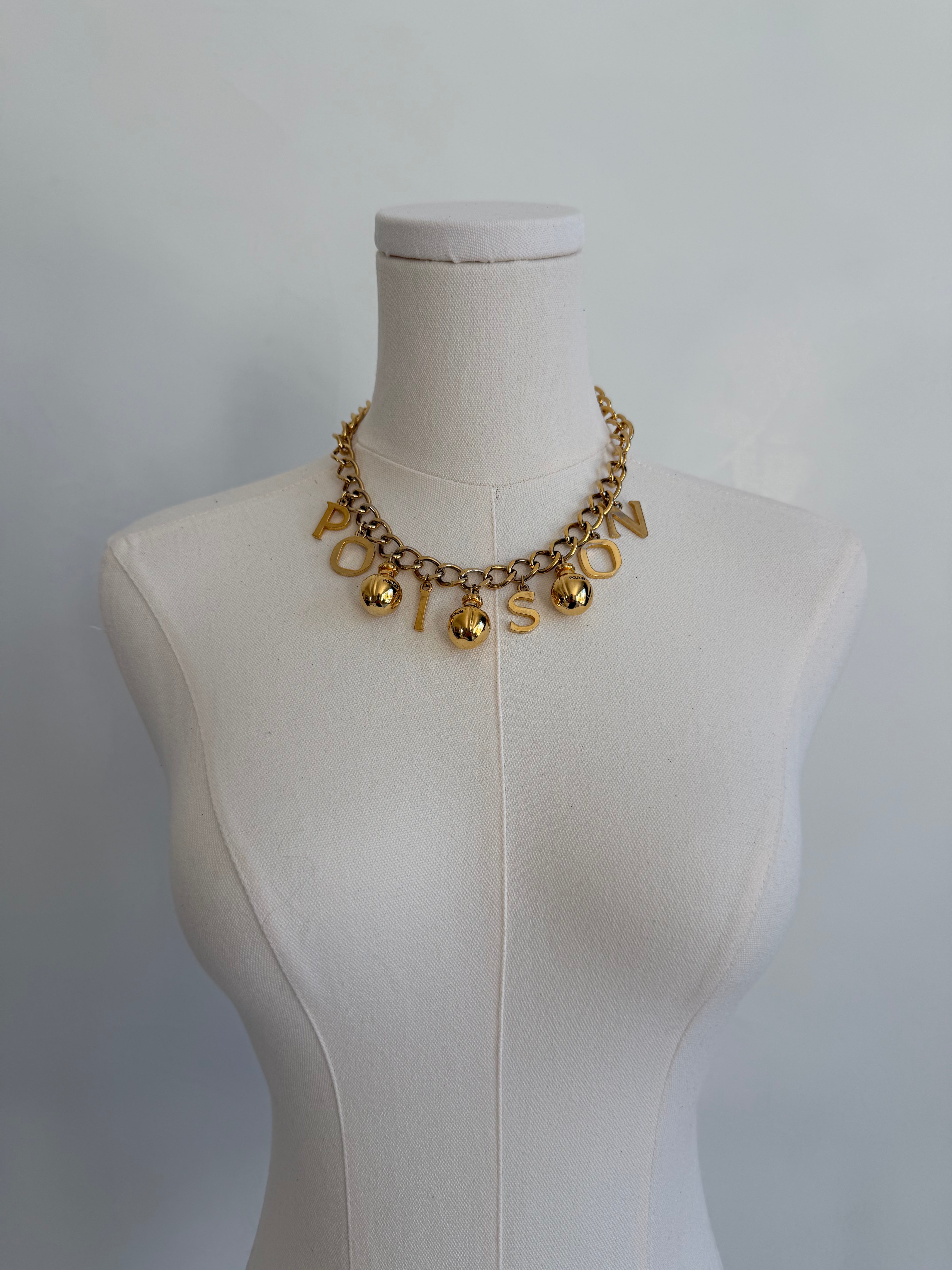 Gold “Poison” Charm Necklace