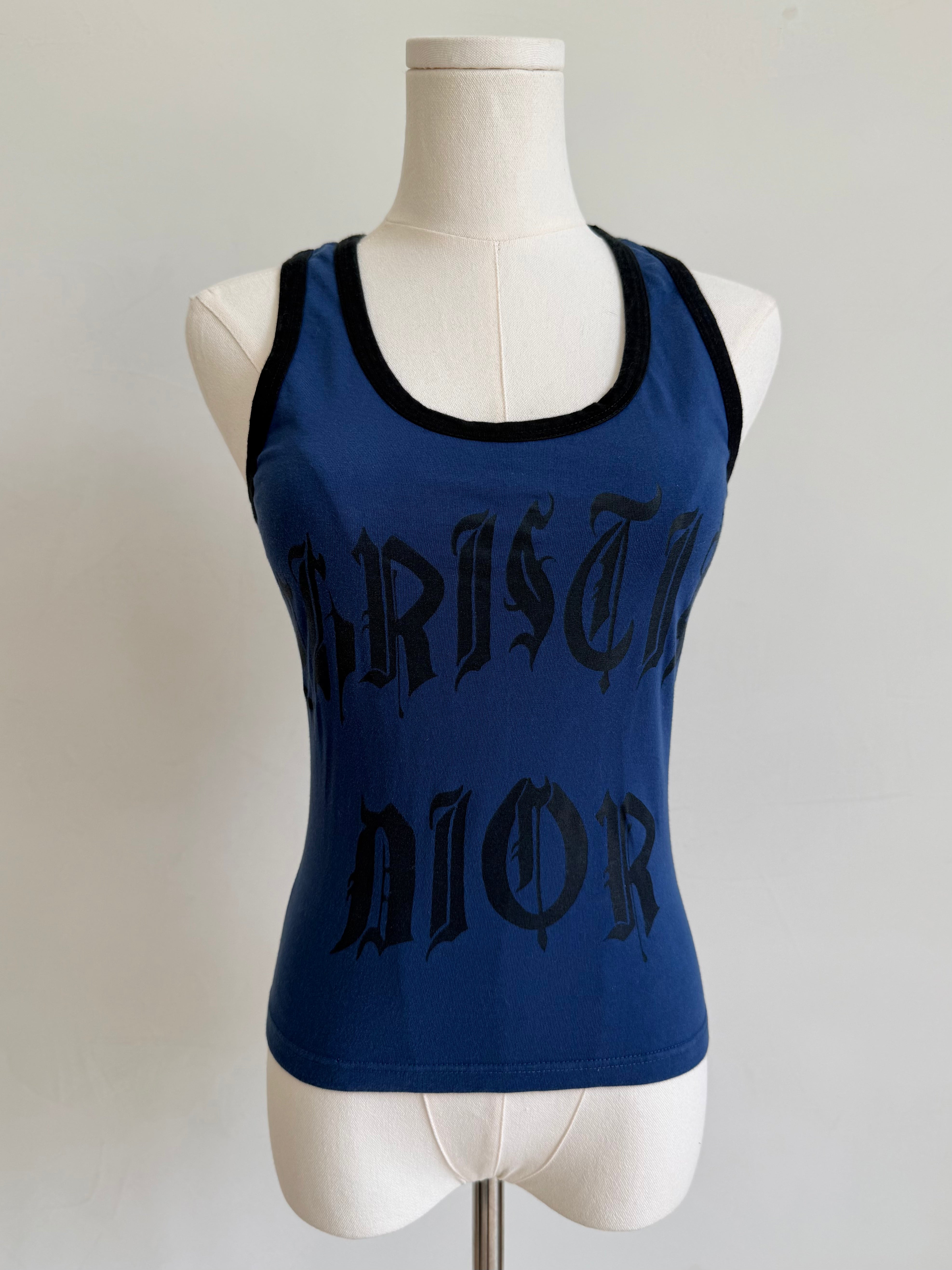 S/S 2002 Blue “Gothic Logo” Tank Top