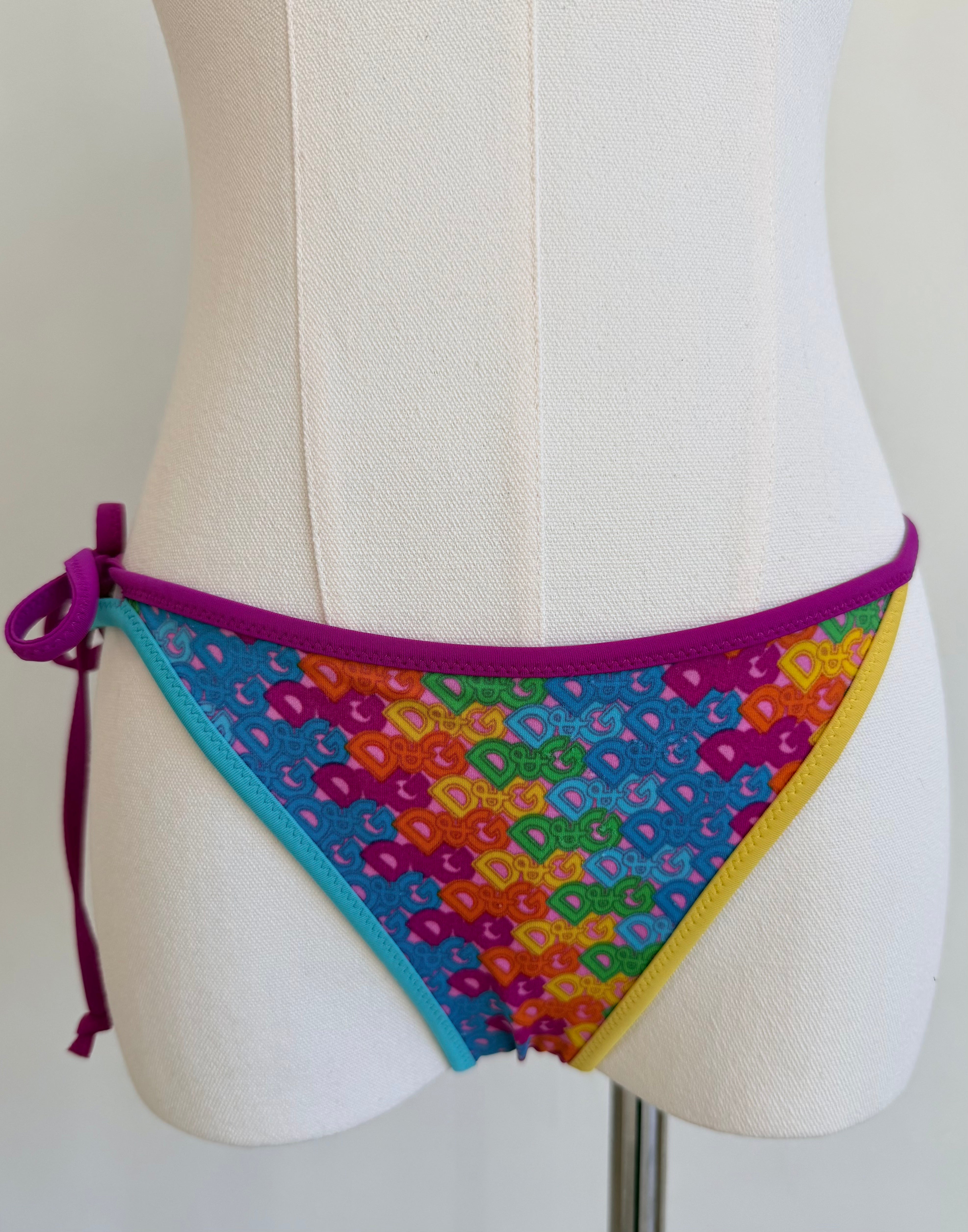 Rainbow Logo Micro-Motif Bikini Set