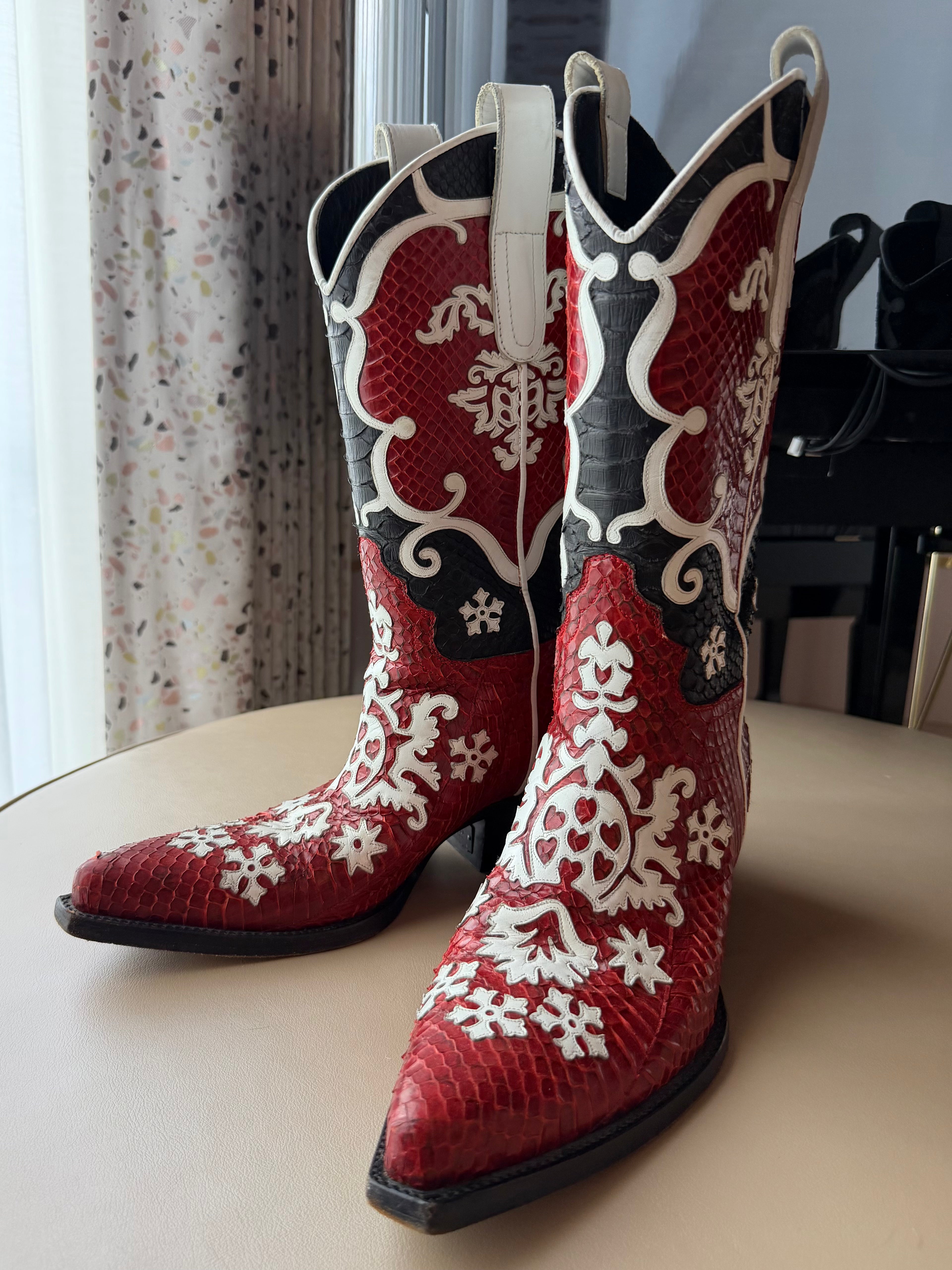 S/S 2000 Python Cowboy Boots