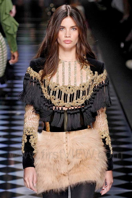 F/W 2016 White and Silver Sequin Embellished Tassel Longsleeve Dress