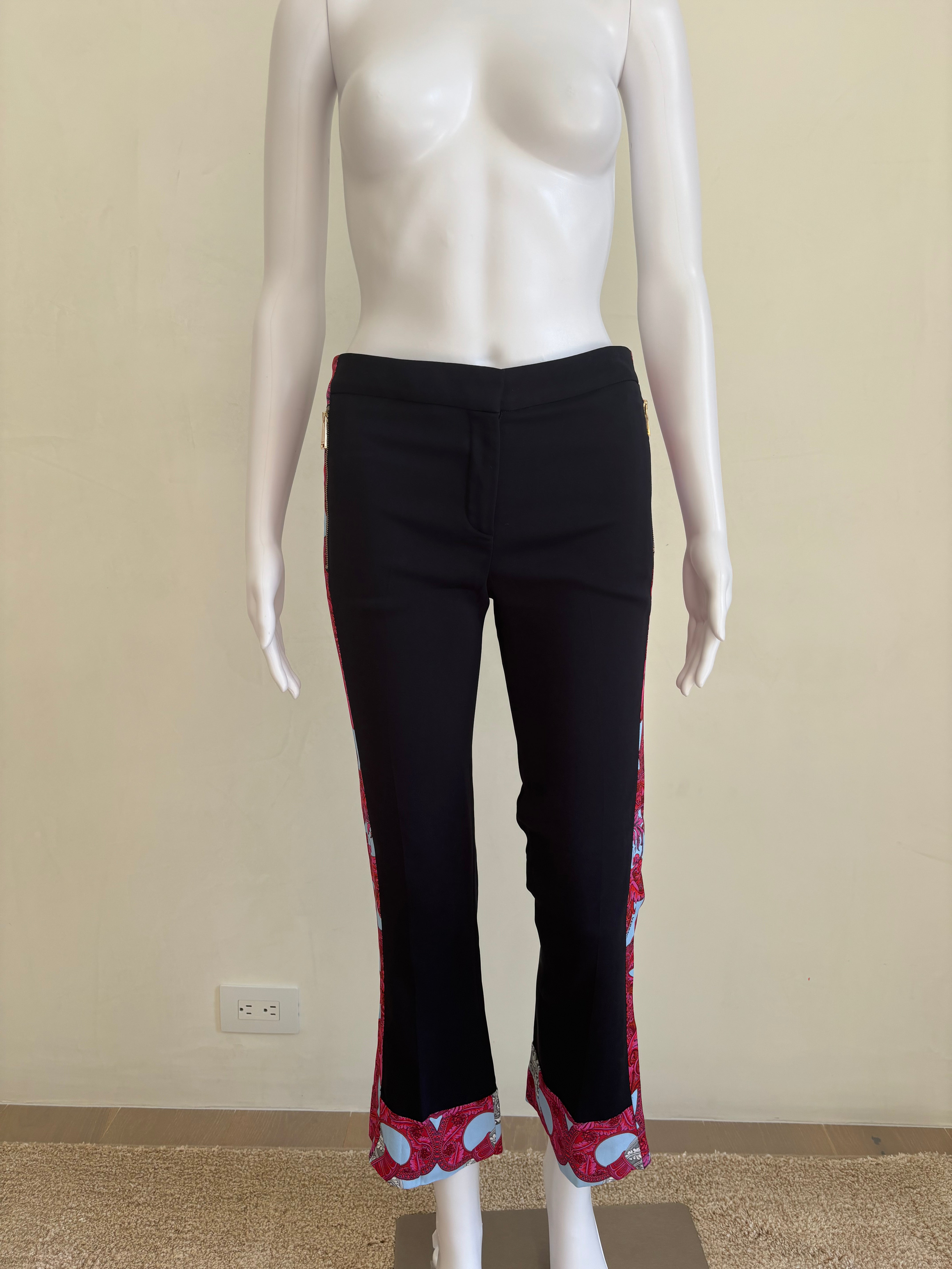 Floral Print Flared Trousers