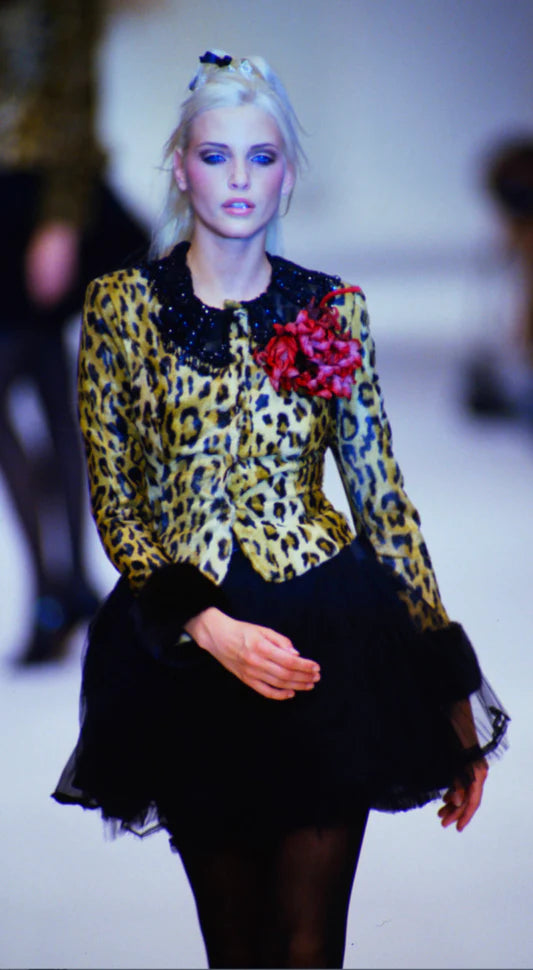 F/W 1994 Runway Leopard Beaded Jacket