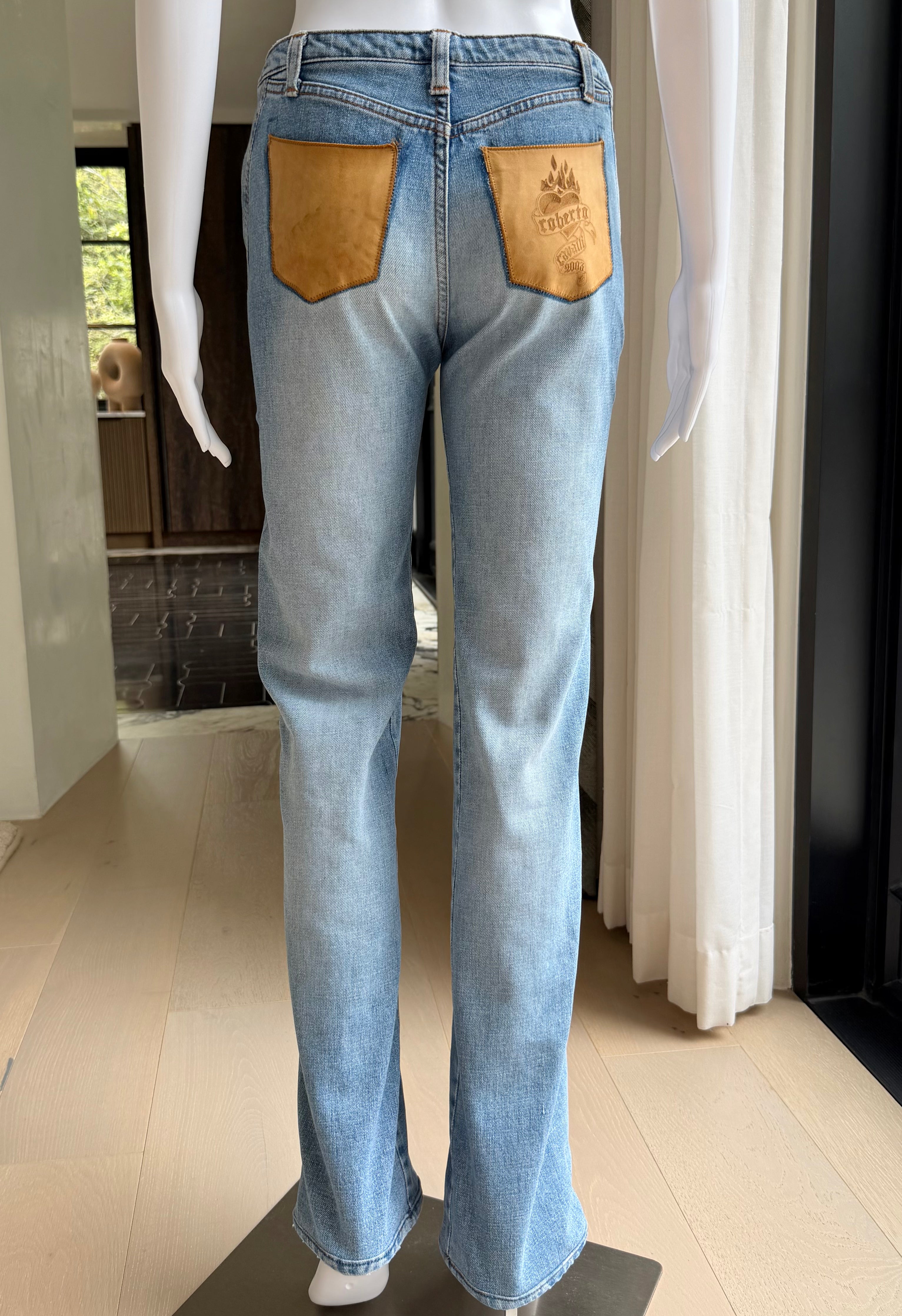 S/S 2003 "Tattoo" Patch Pocket Light Wash Jeans