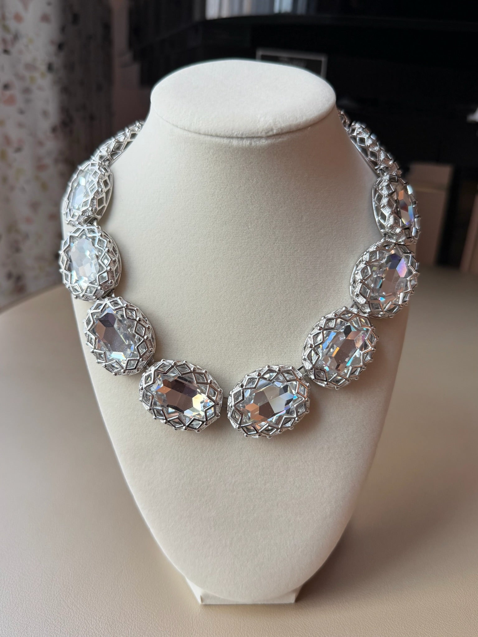 By Gianfranco Ferre Headlight Crystal Cabochon Necklace