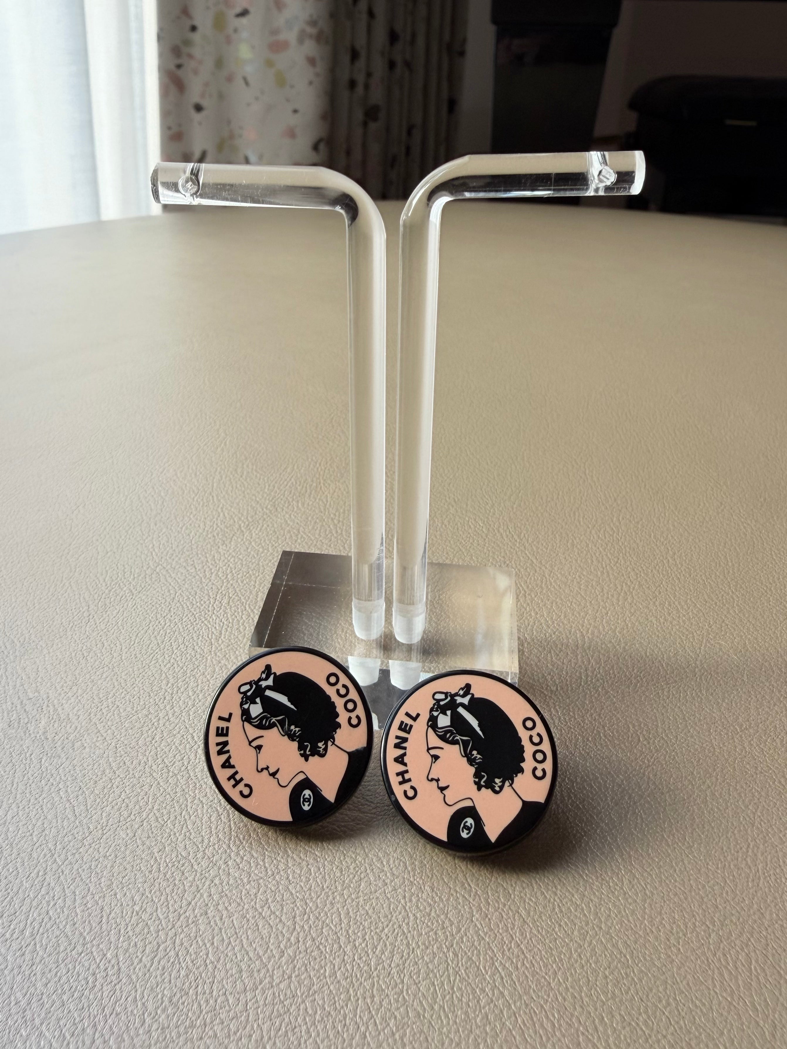 S/S 2003 ‘Coco Portrait’ Medallion Clip-On Earrings