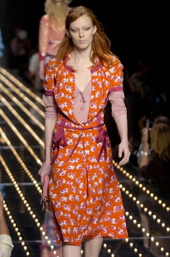 marc jacobs orange dress By S/S 2005 Floral Silk with Ribbons Little Marc Jacobs girls Color:Seafoam Multi Women in Shiny Silver legties