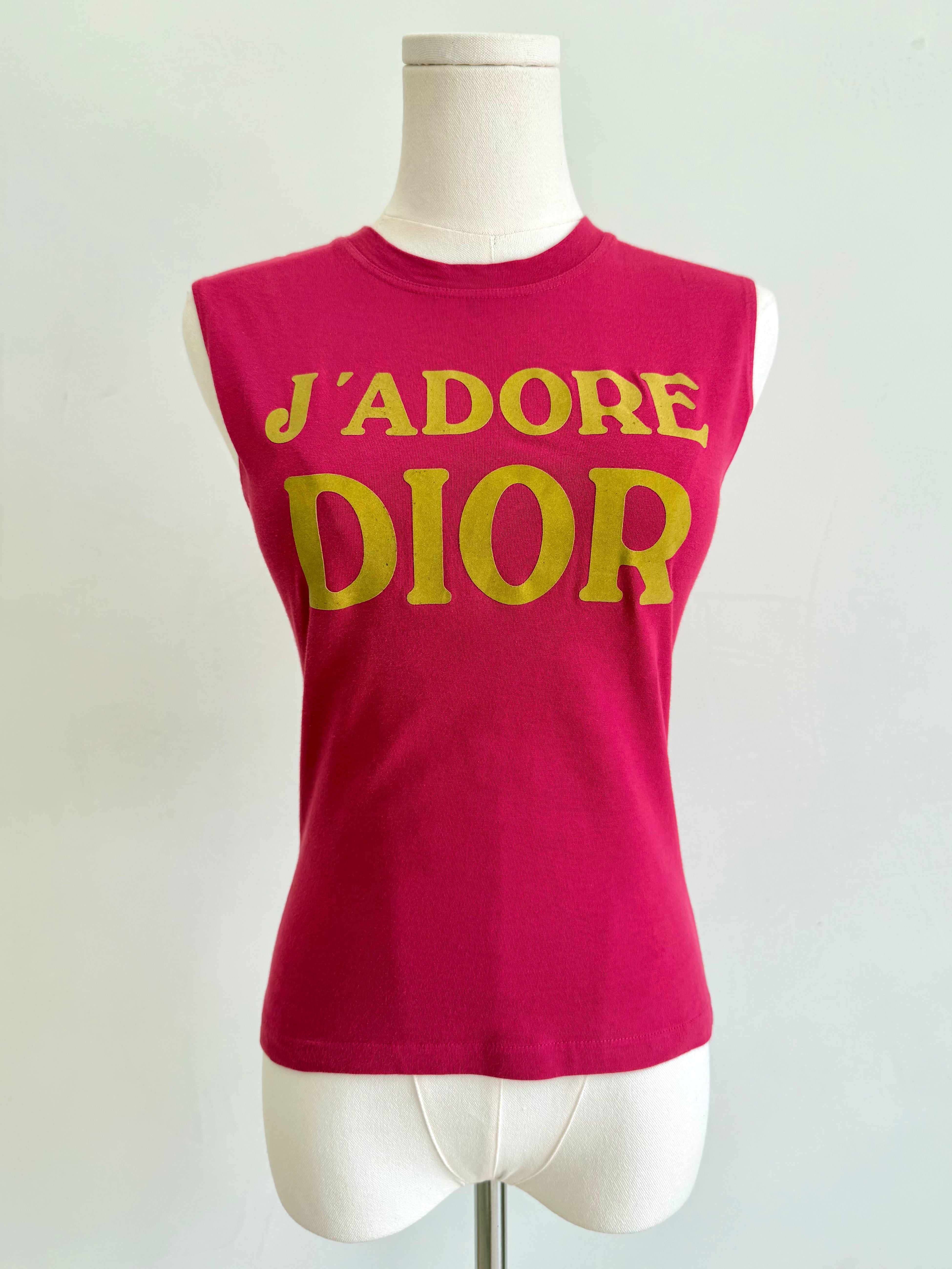 S/S 2002 Red “J’Adore Dior” Sleeveless Tank