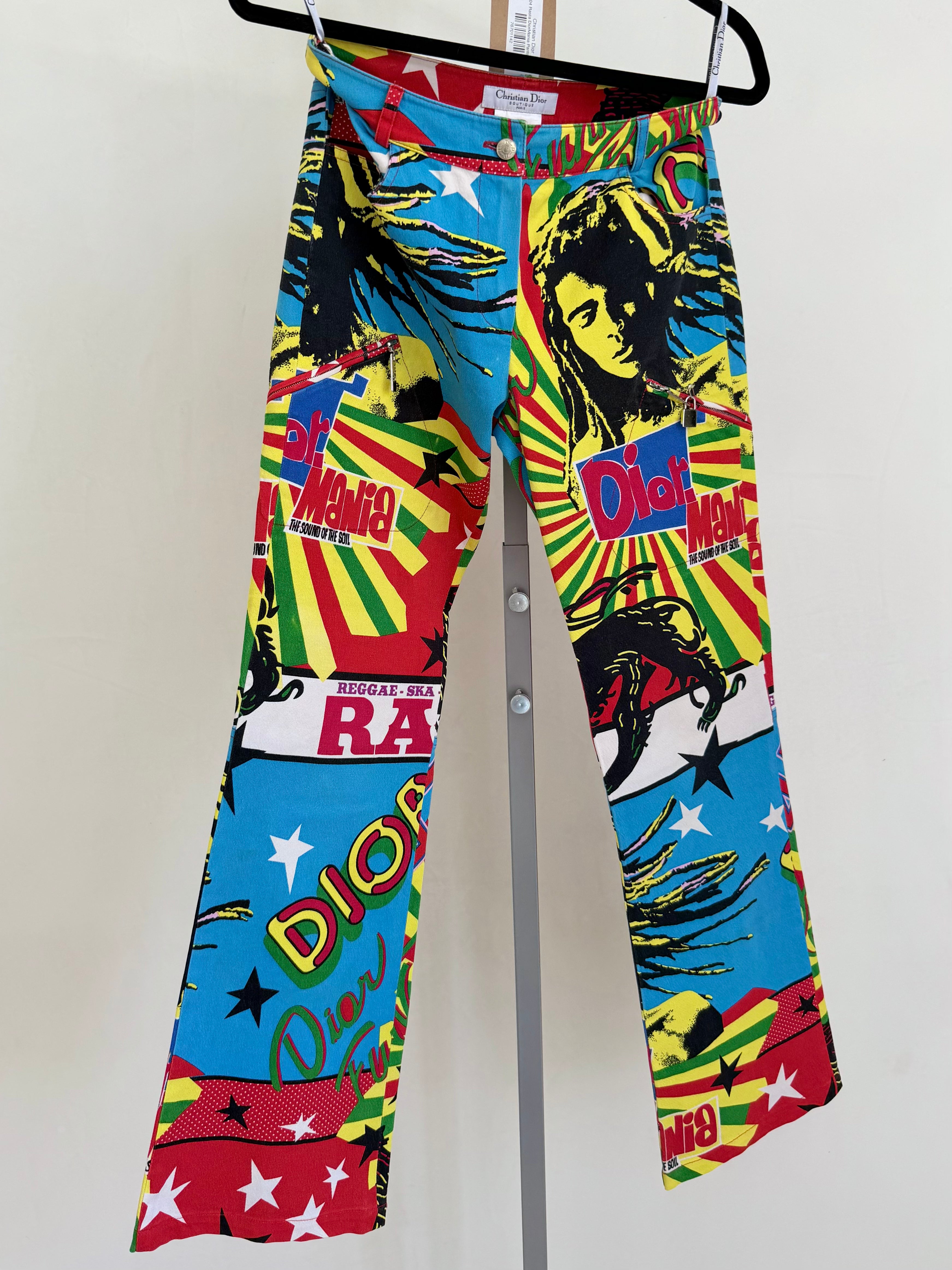 S/S 2004 Multicolor “Rasta DiorMania” Graphic Pants
