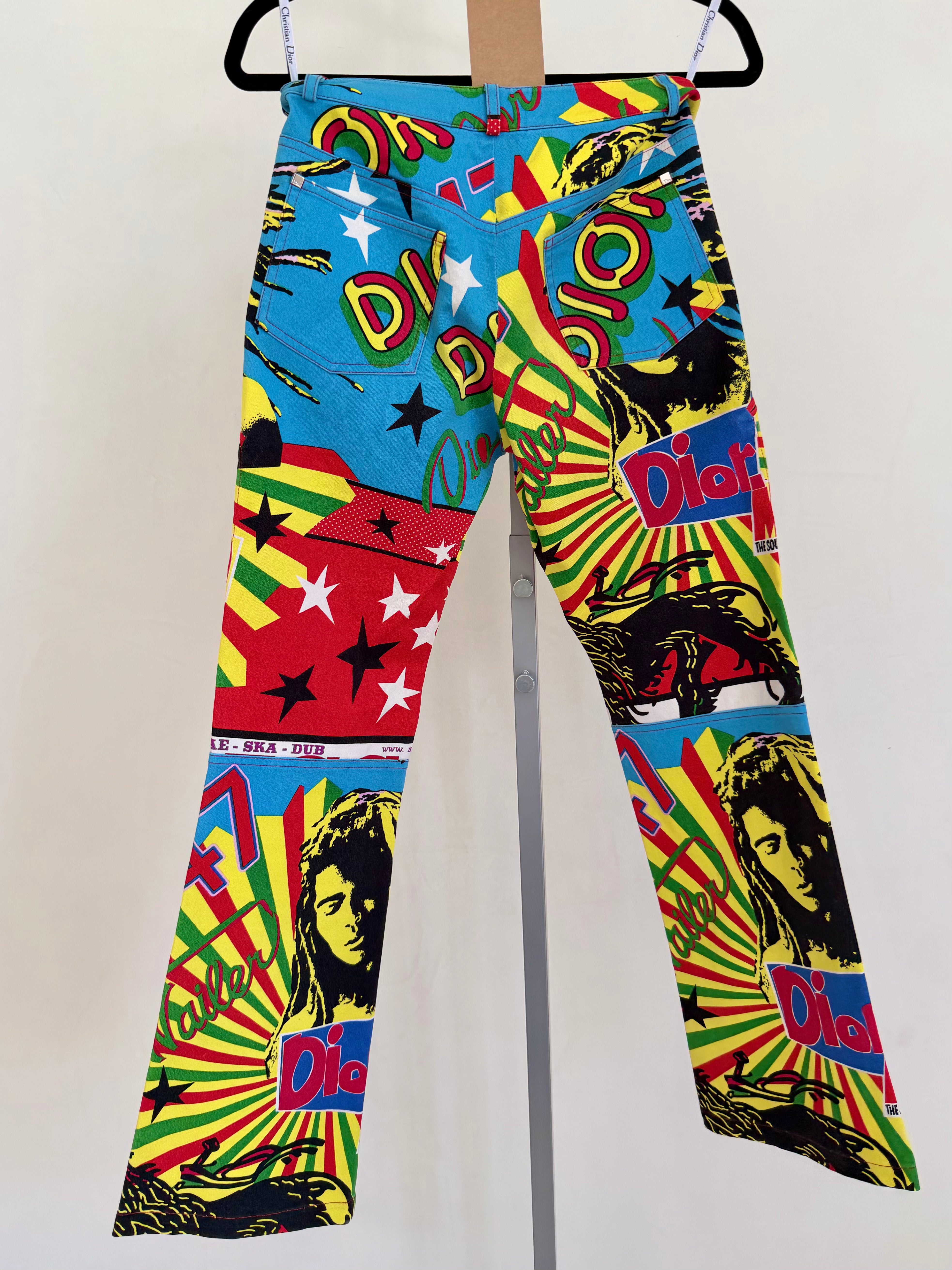 S/S 2004 Multicolor “Rasta DiorMania” Graphic Pants