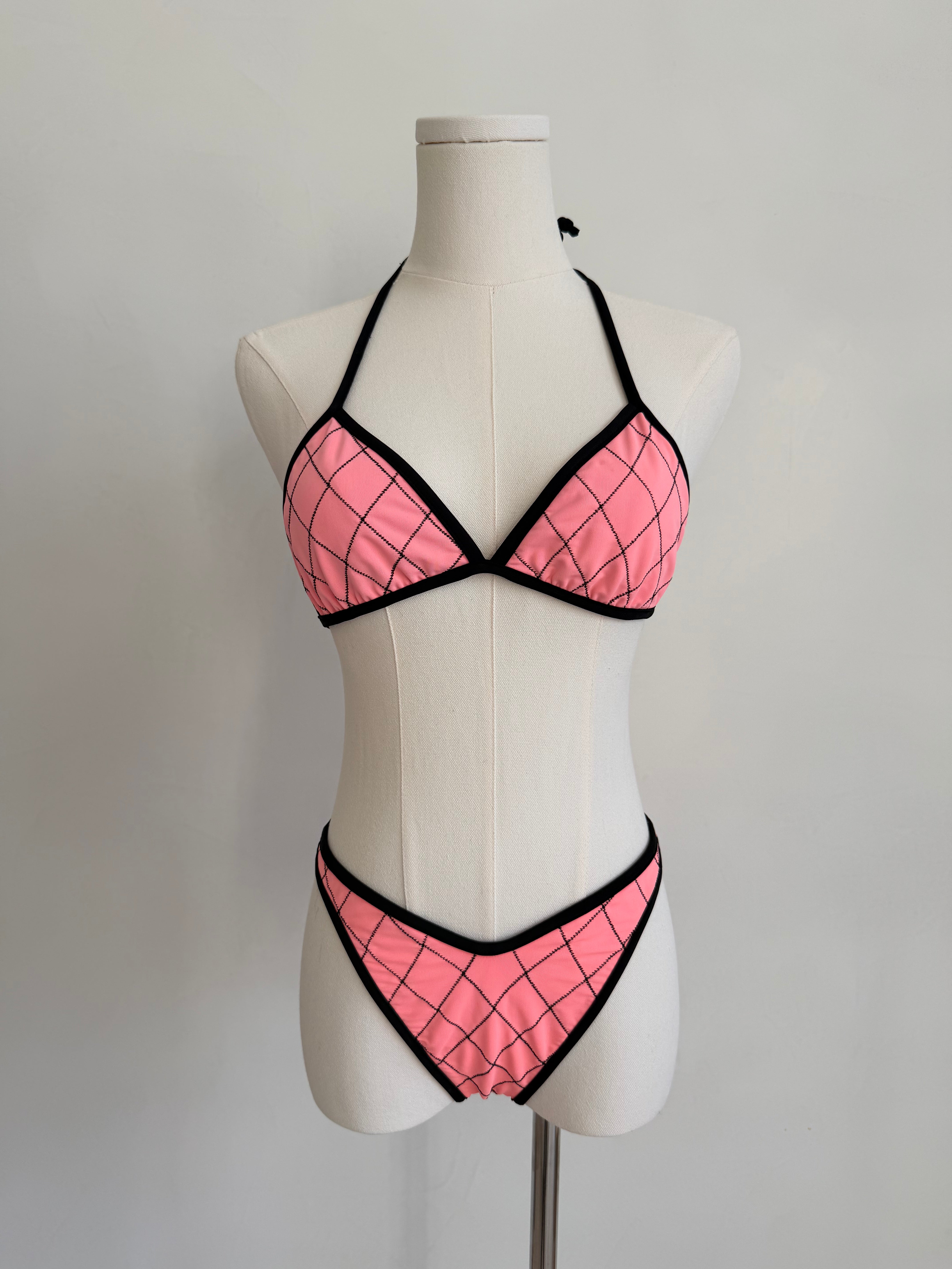 S/S 1995 Quilted Light Pink Swimsuit
