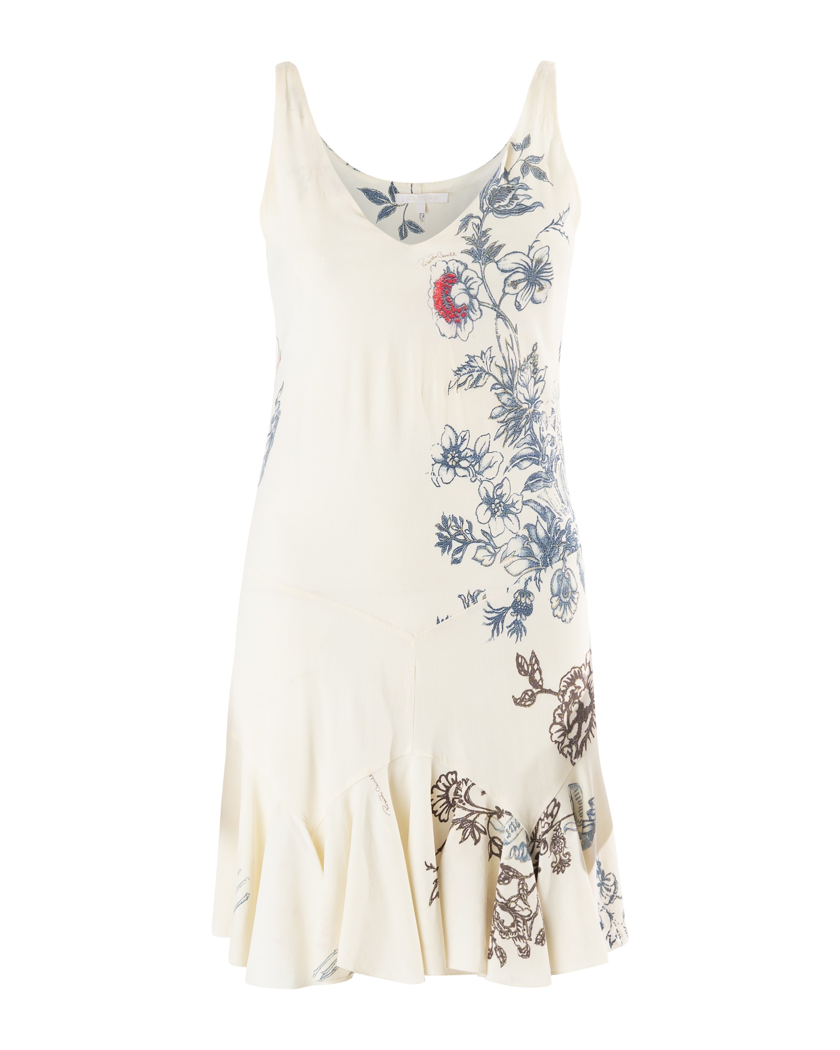 S/S 2003 Cream Floral "Tattoo" Mini Dress