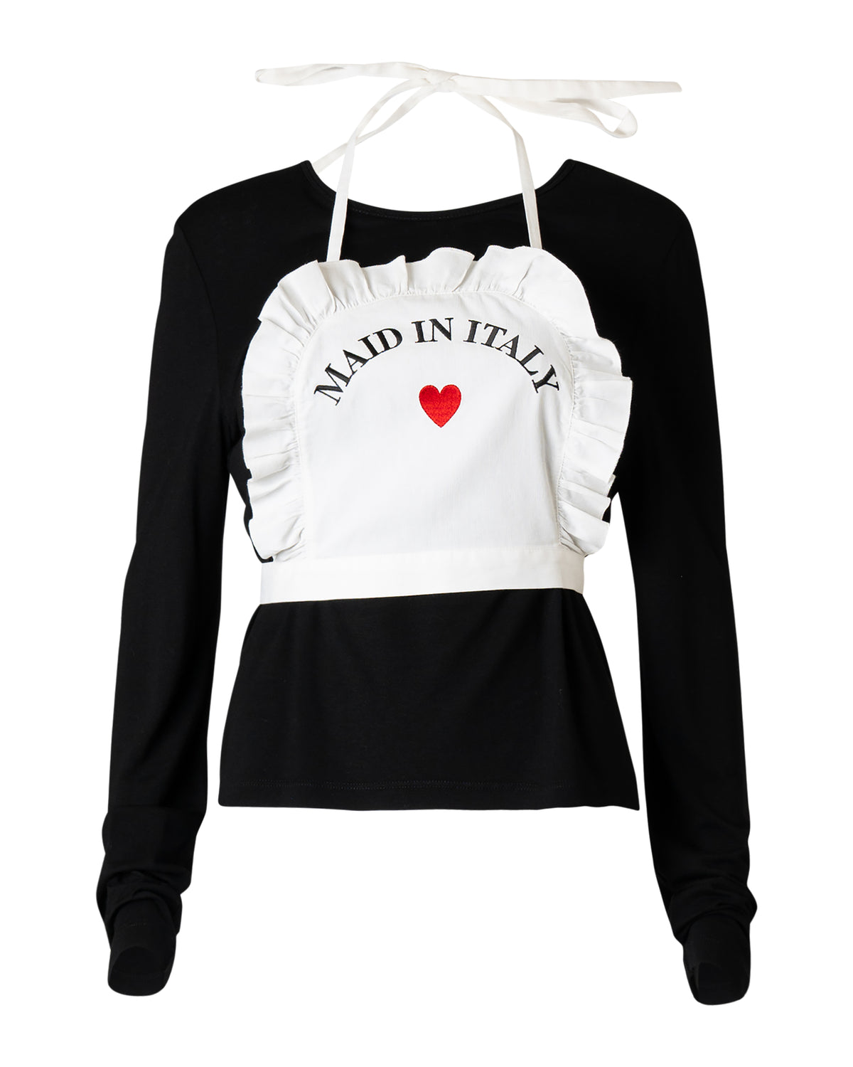 F/W 2001 'Maid in Italy' Black Long Sleeve Top