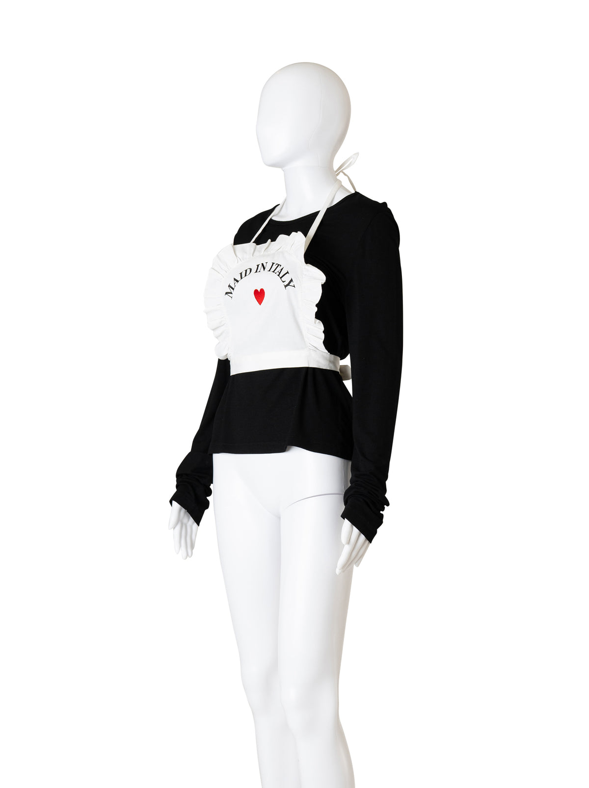 F/W 2001 'Maid in Italy' Black Long Sleeve Top