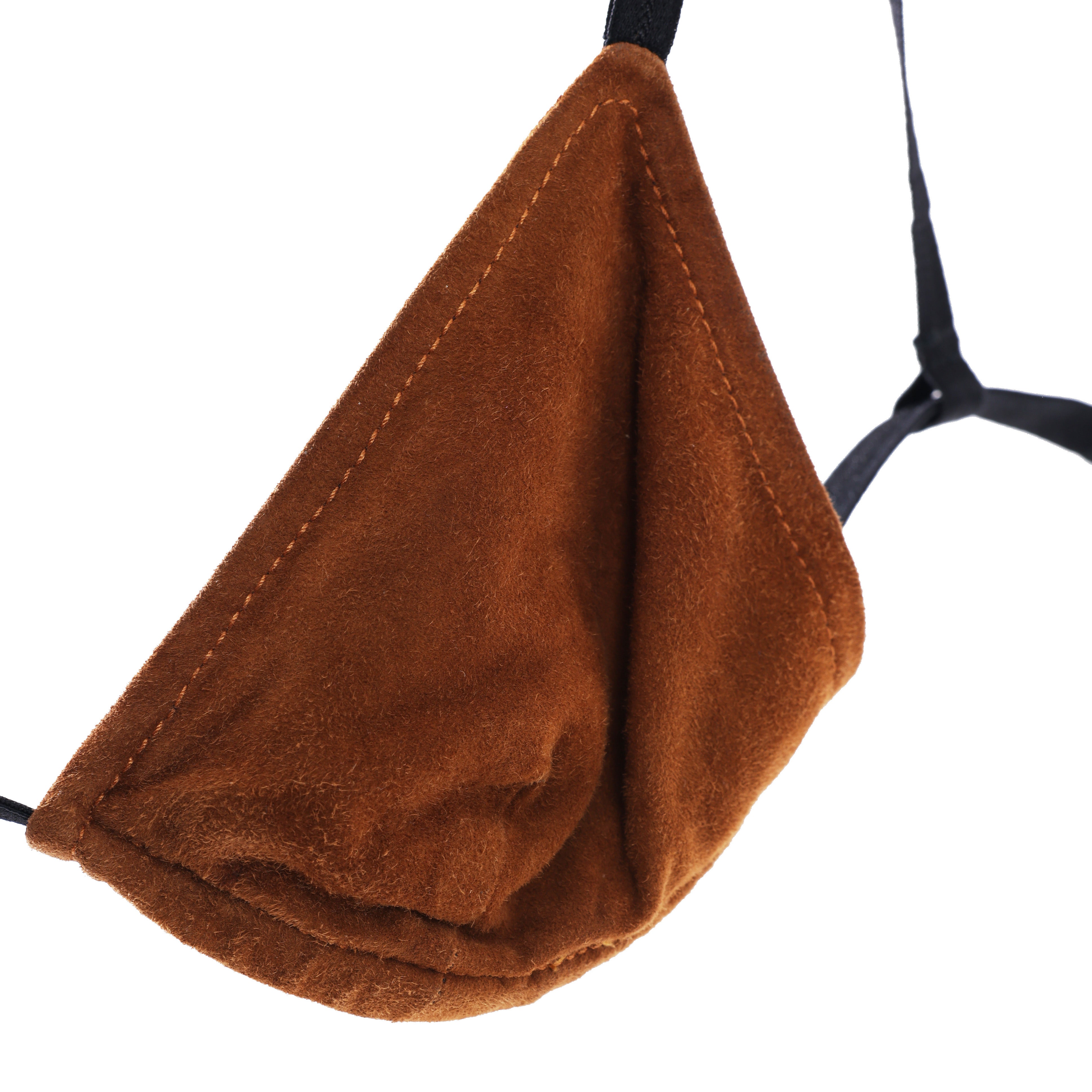 Brown Suede Bikini Top
