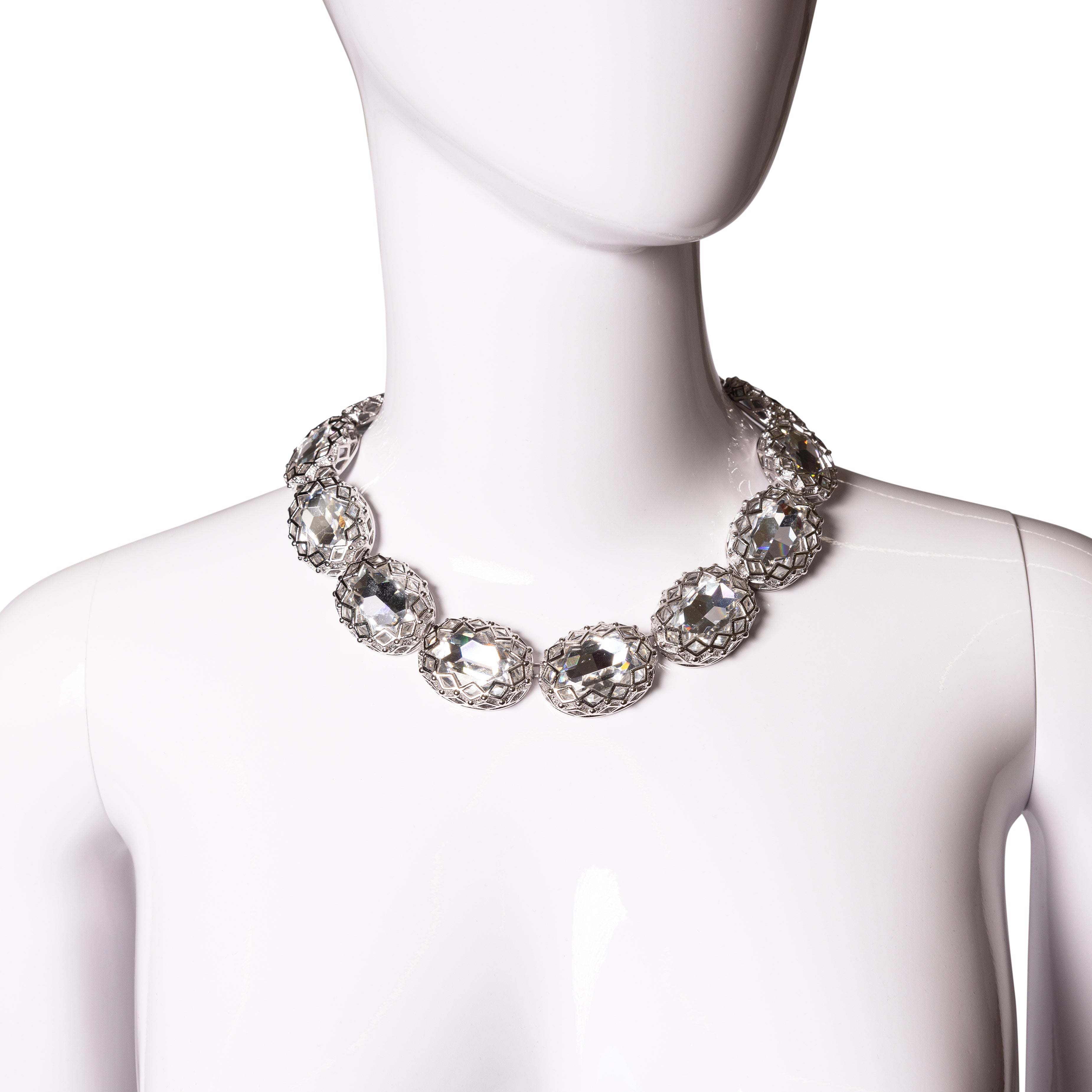 By Gianfranco Ferre Headlight Crystal Cabochon Necklace
