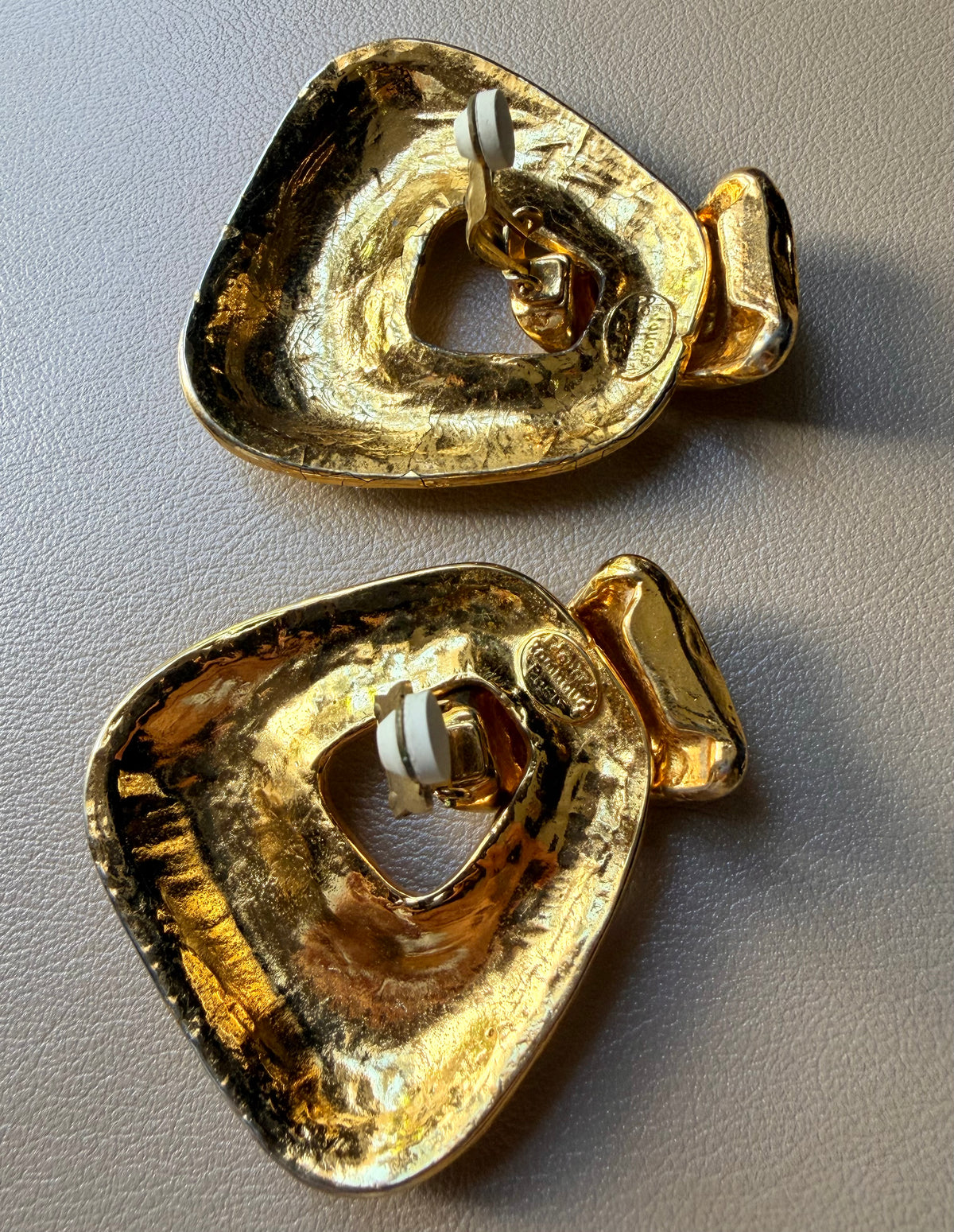 1980s Baroque-Inspired Chunky Gold Earrings