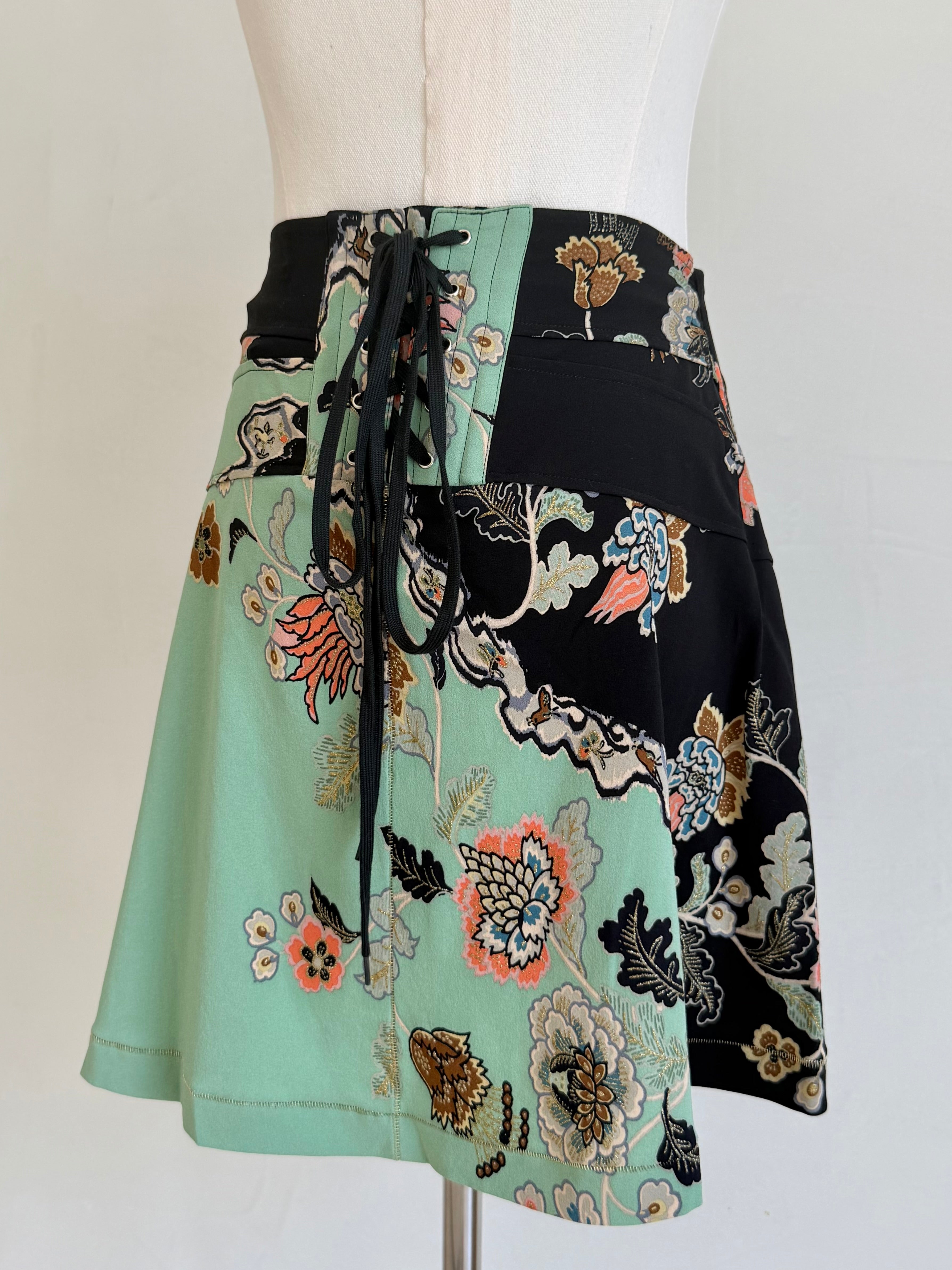 S/S 2003 Mint Chinoiserie Corset Skirt