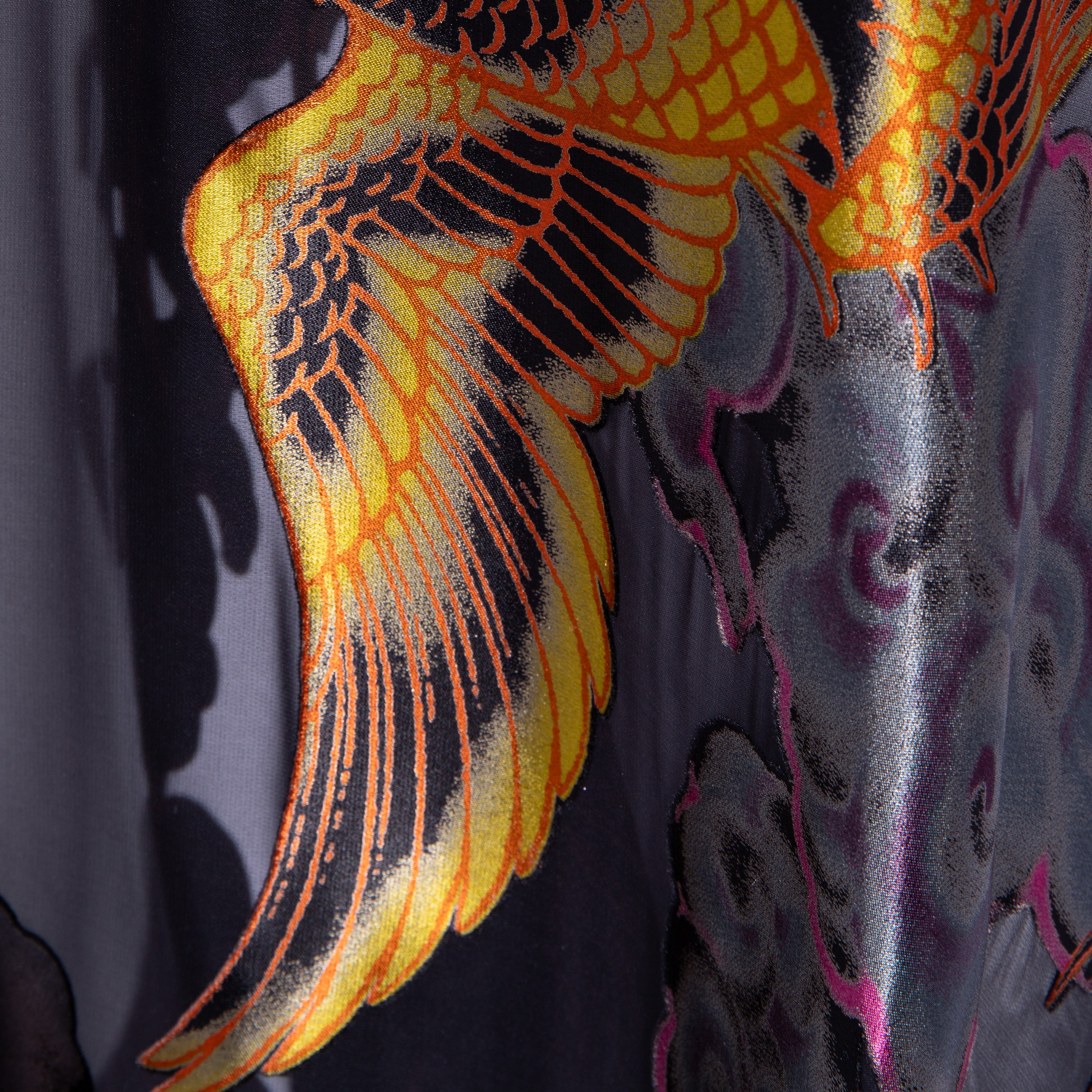 S/S 2004 Phoenix Knot Asymmetric Silk Cutout Gown