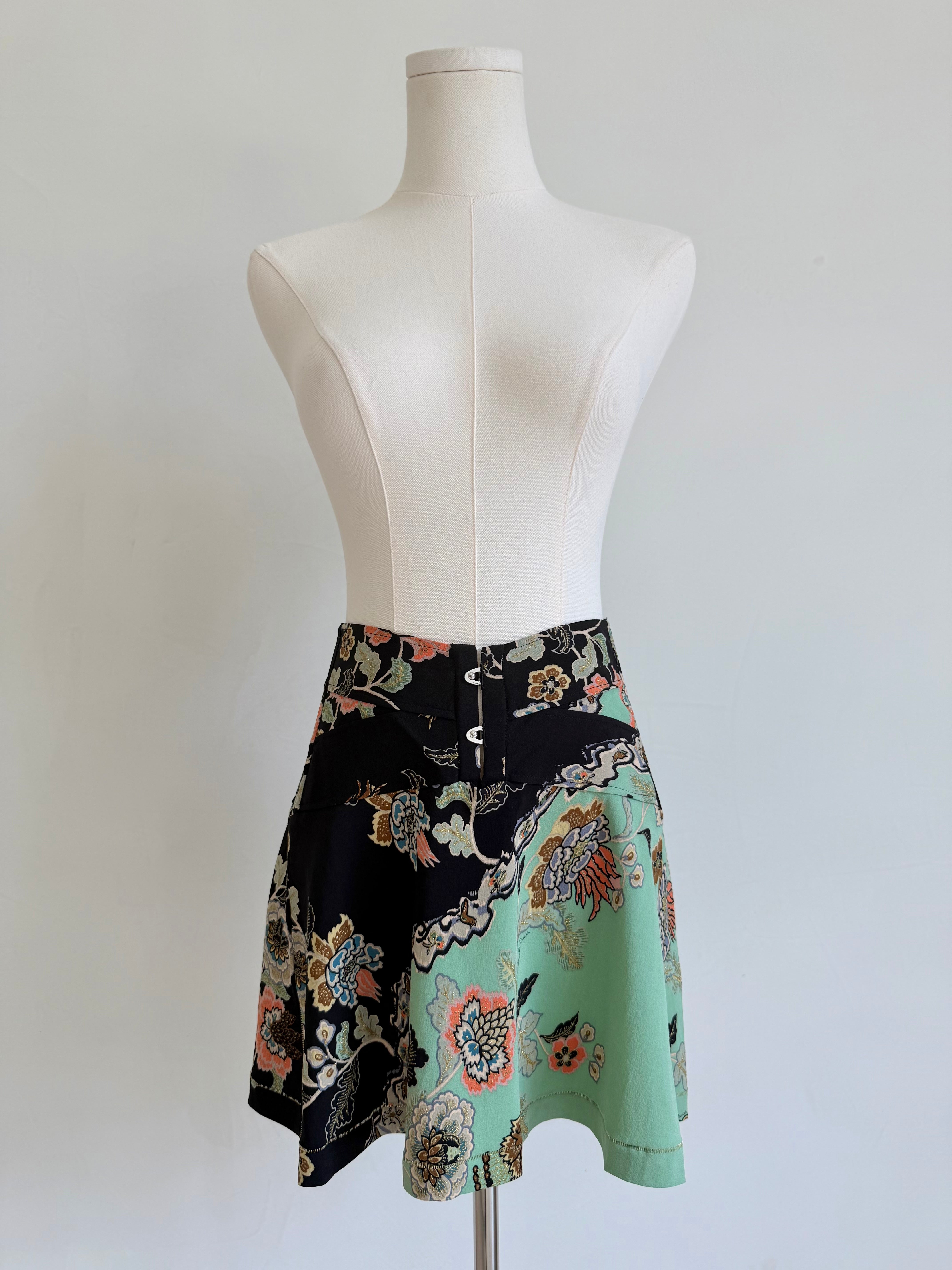 S/S 2003 Mint Chinoiserie Corset Skirt