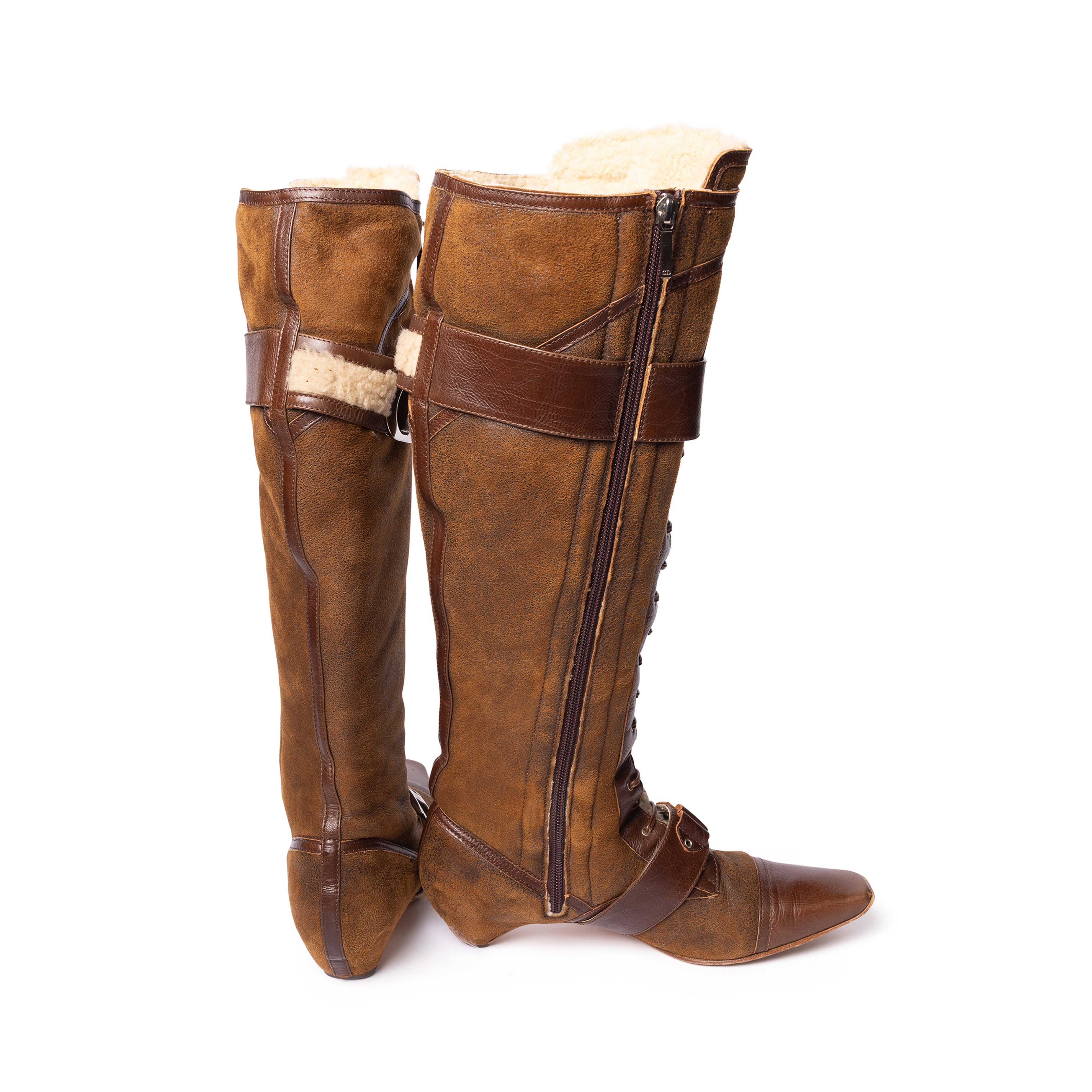 F/W 2005 Shearling & Leather Riding Boots