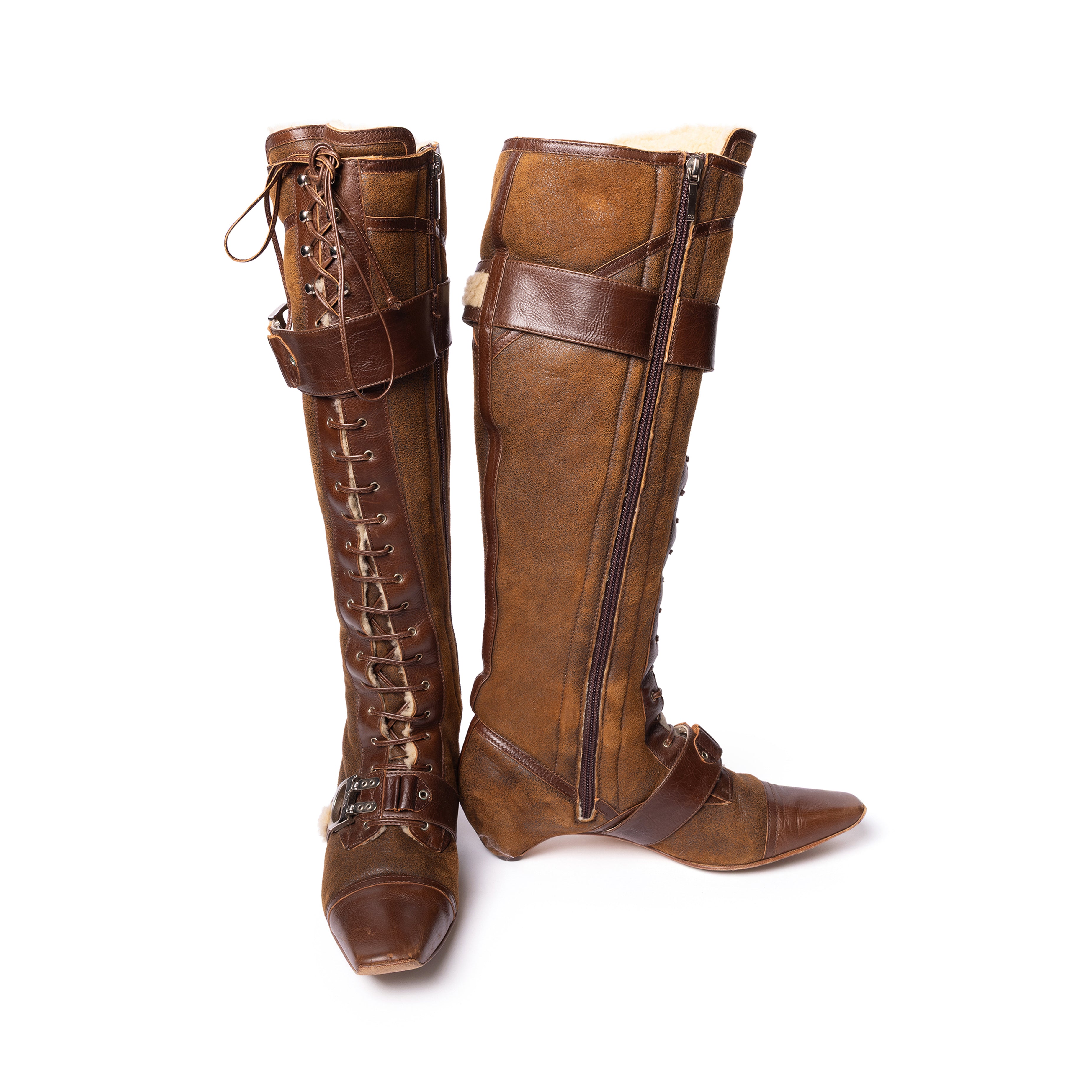 F/W 2005 Shearling & Leather Riding Boots