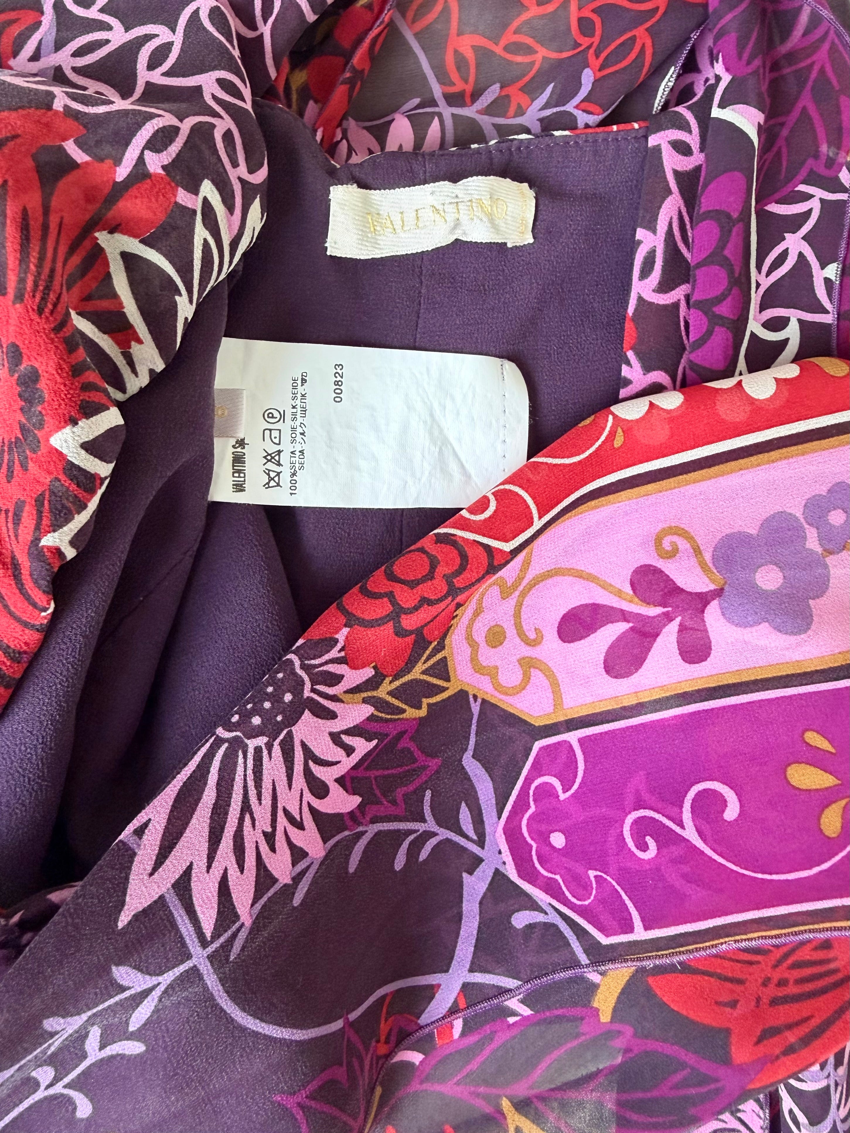 F/W 2006 Purple Patterned Silk Halter Top