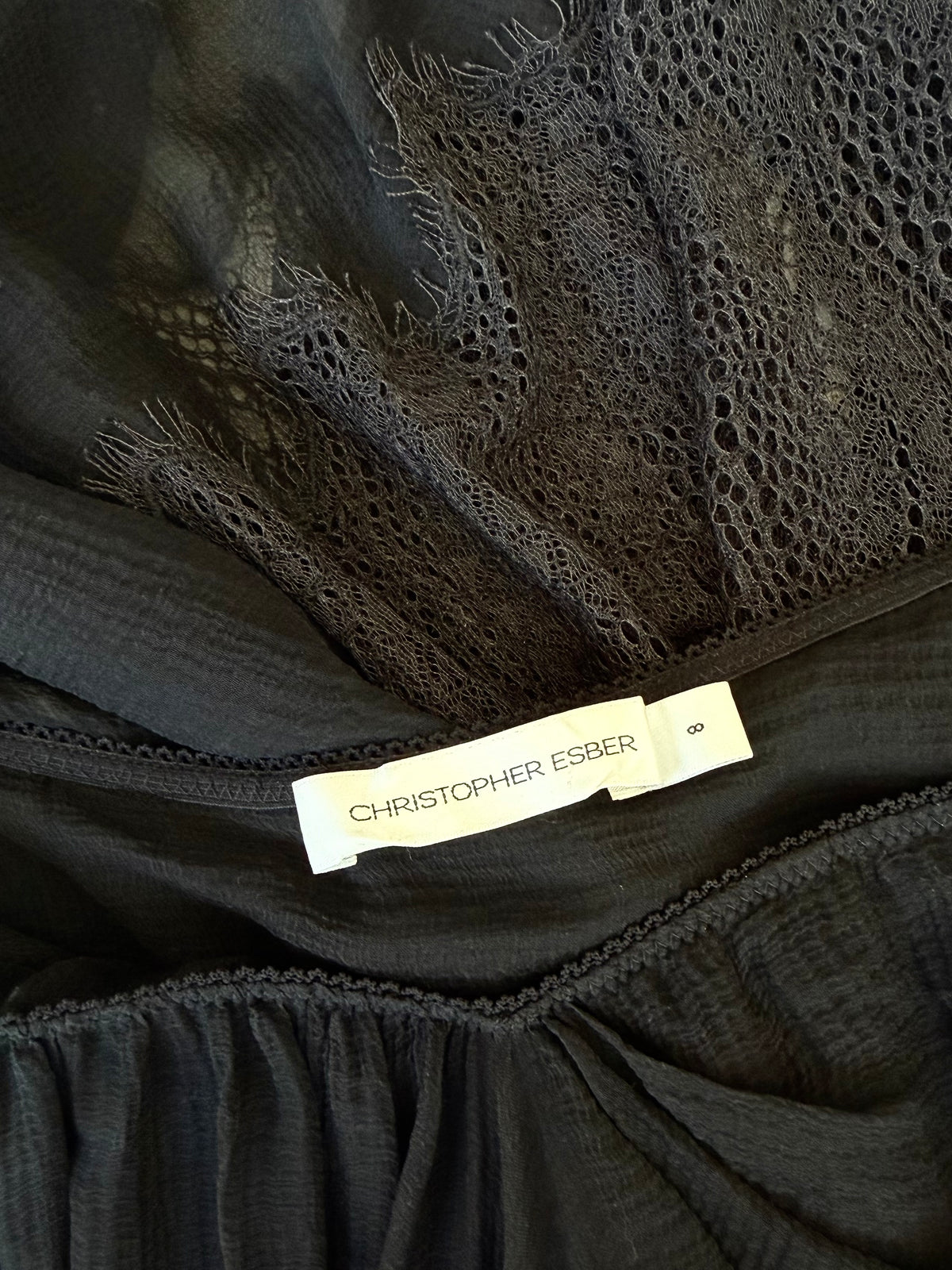S/S 2024 Lace Black Asymmetrical Skirt