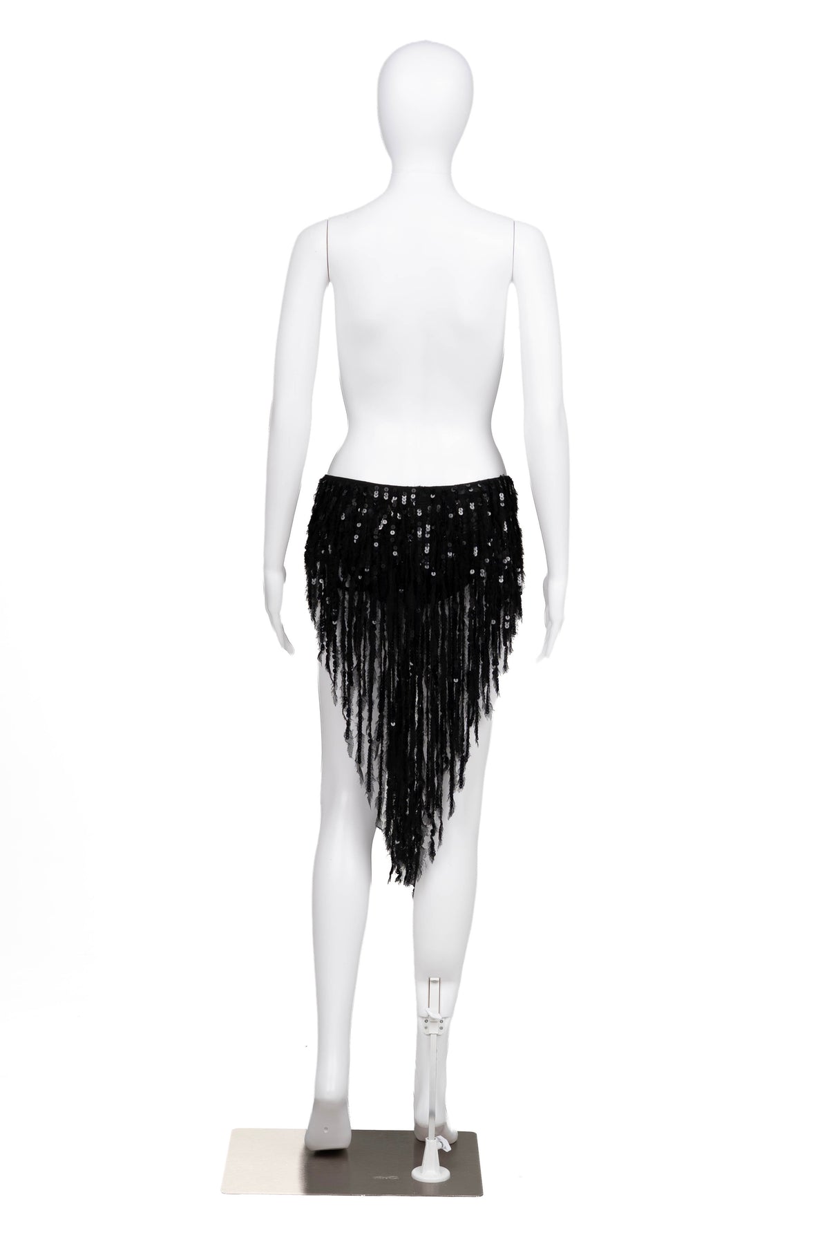 F/W 2023 Black Sequin Fringe Skirt