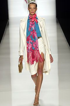 S/S 2004 Hibiscus Print Silk Dress and Scarf