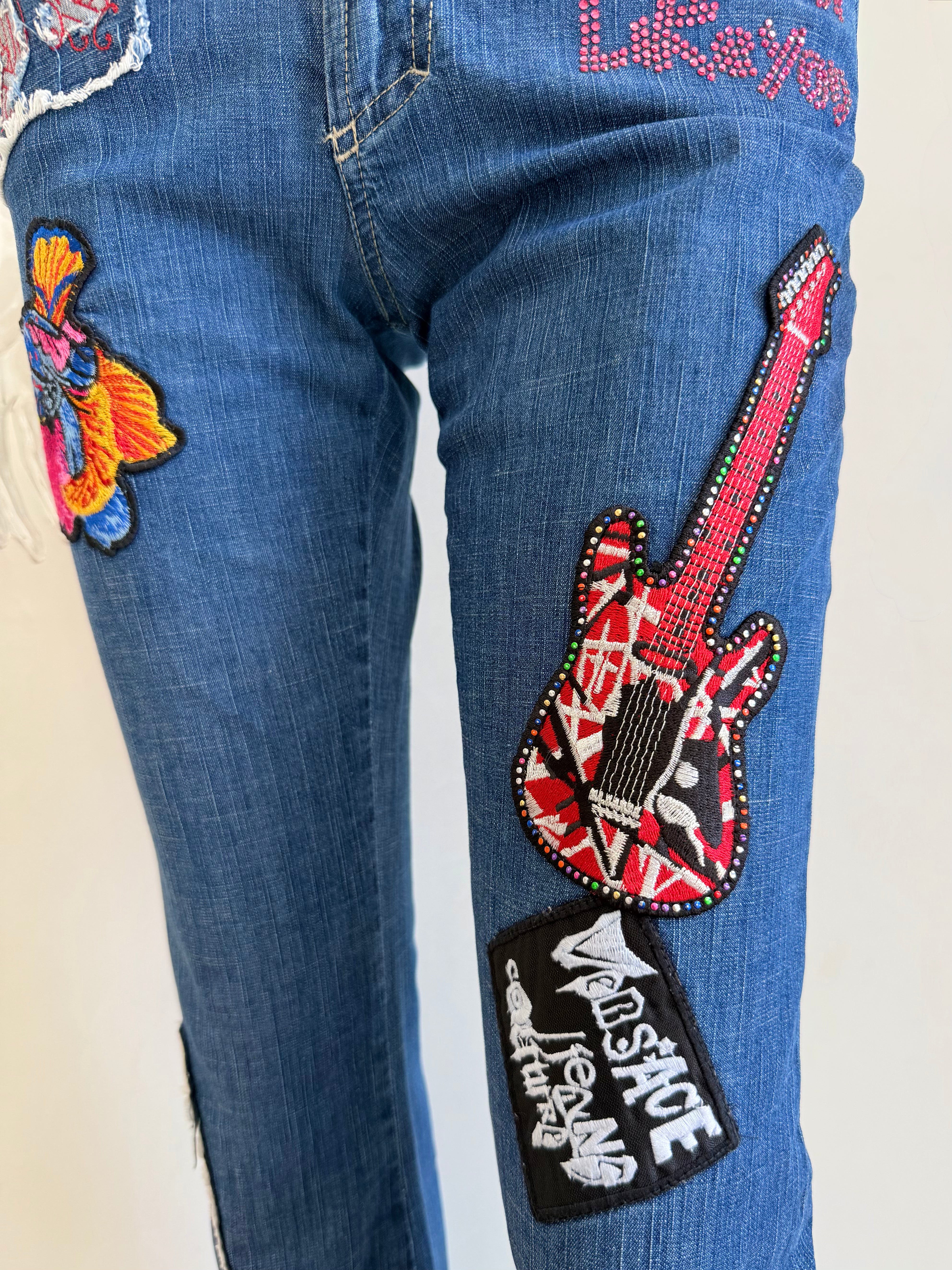 2005 "Delirium" Low Rise Jeans with Patches