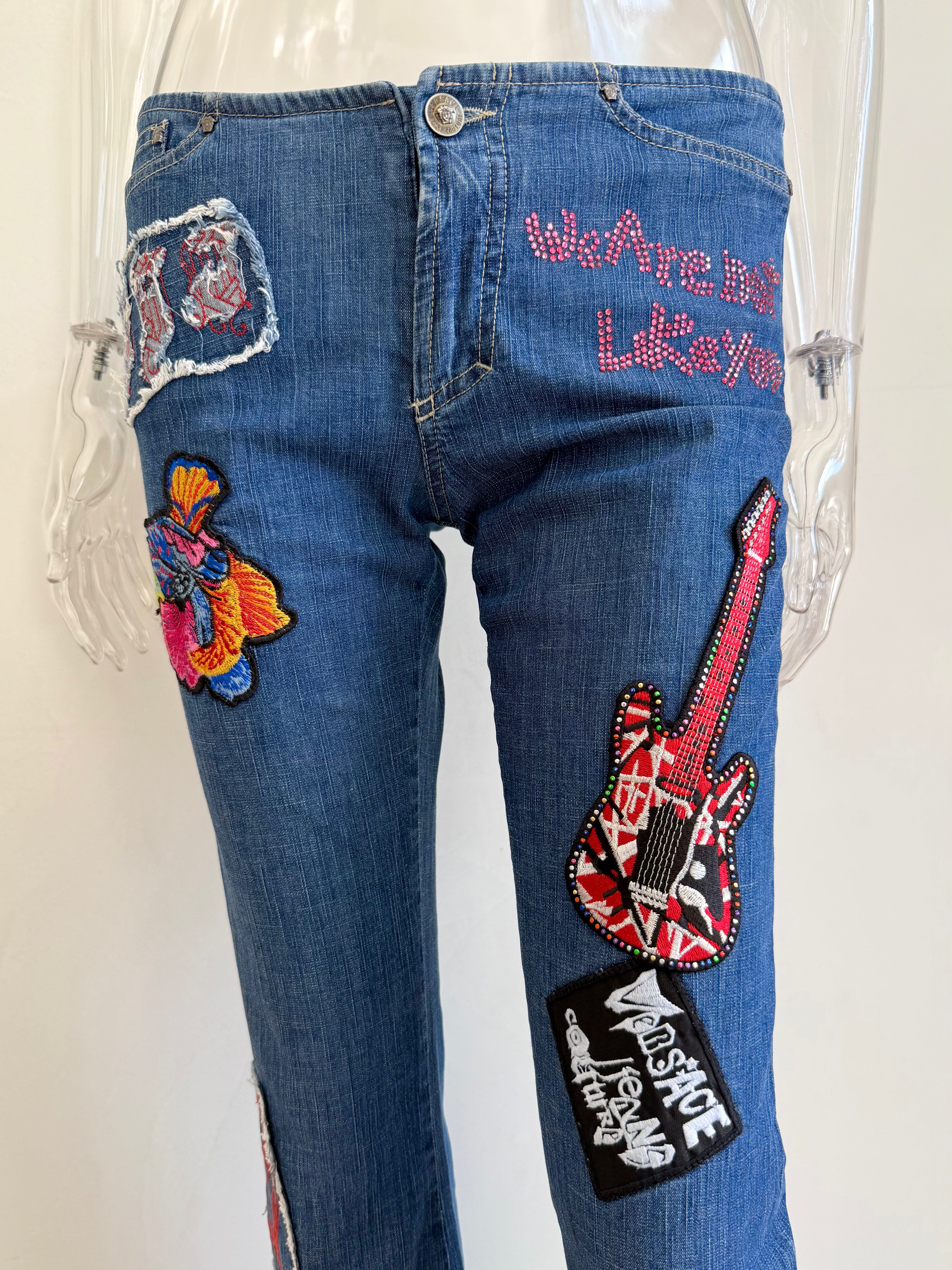 2005 "Delirium" Low Rise Jeans with Patches