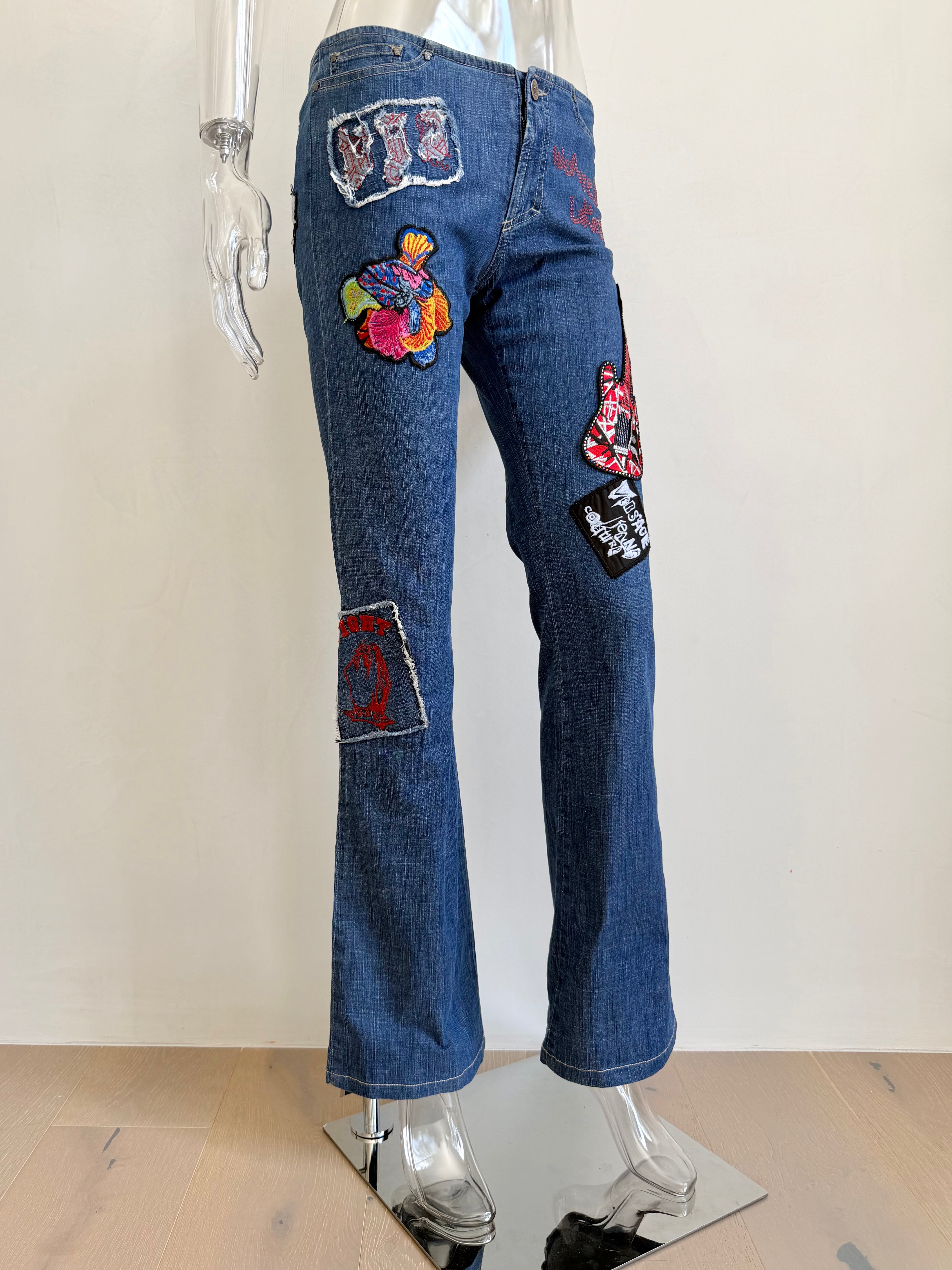 2005 "Delirium" Low Rise Jeans with Patches