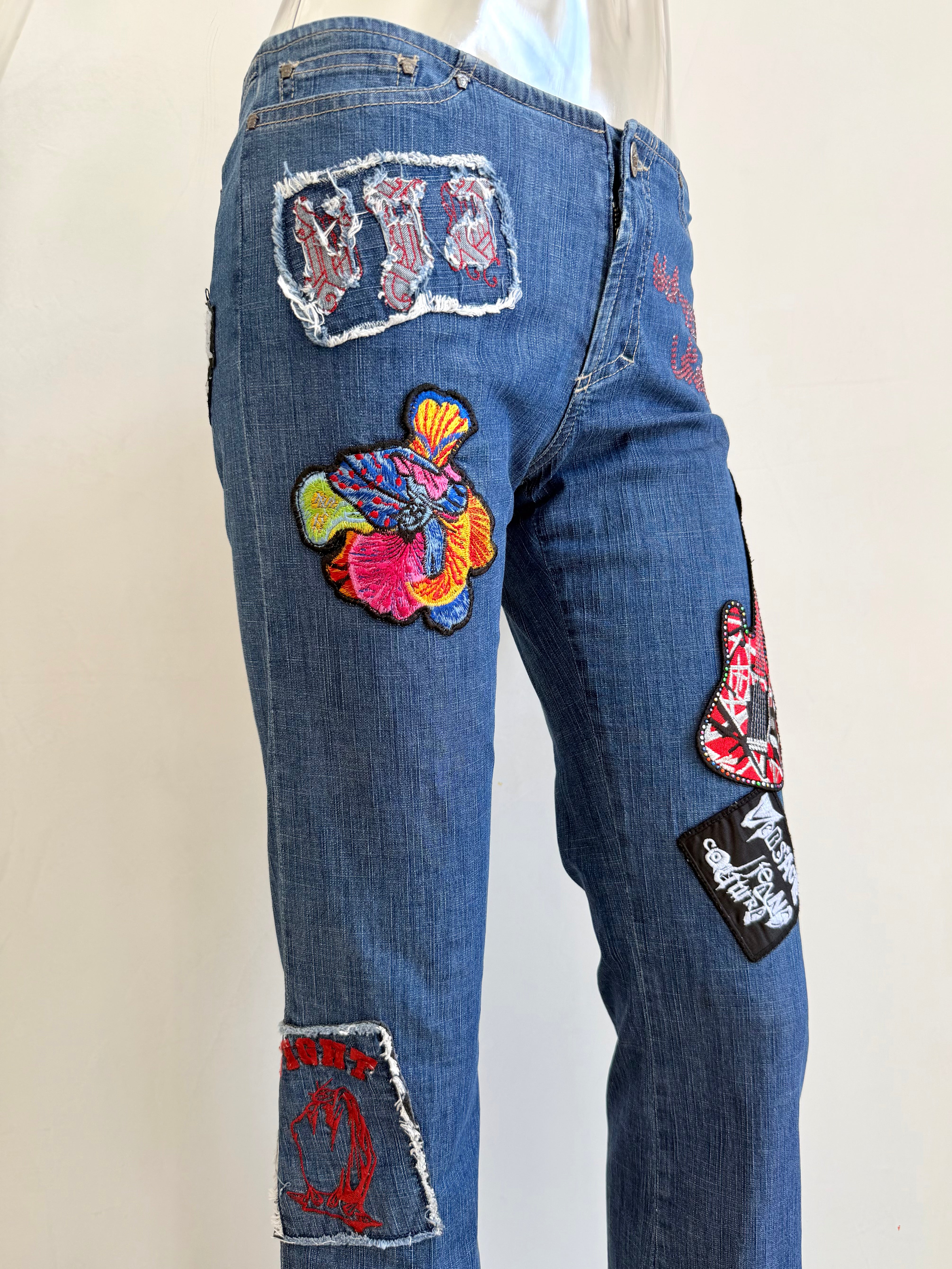 2005 "Delirium" Low Rise Jeans with Patches