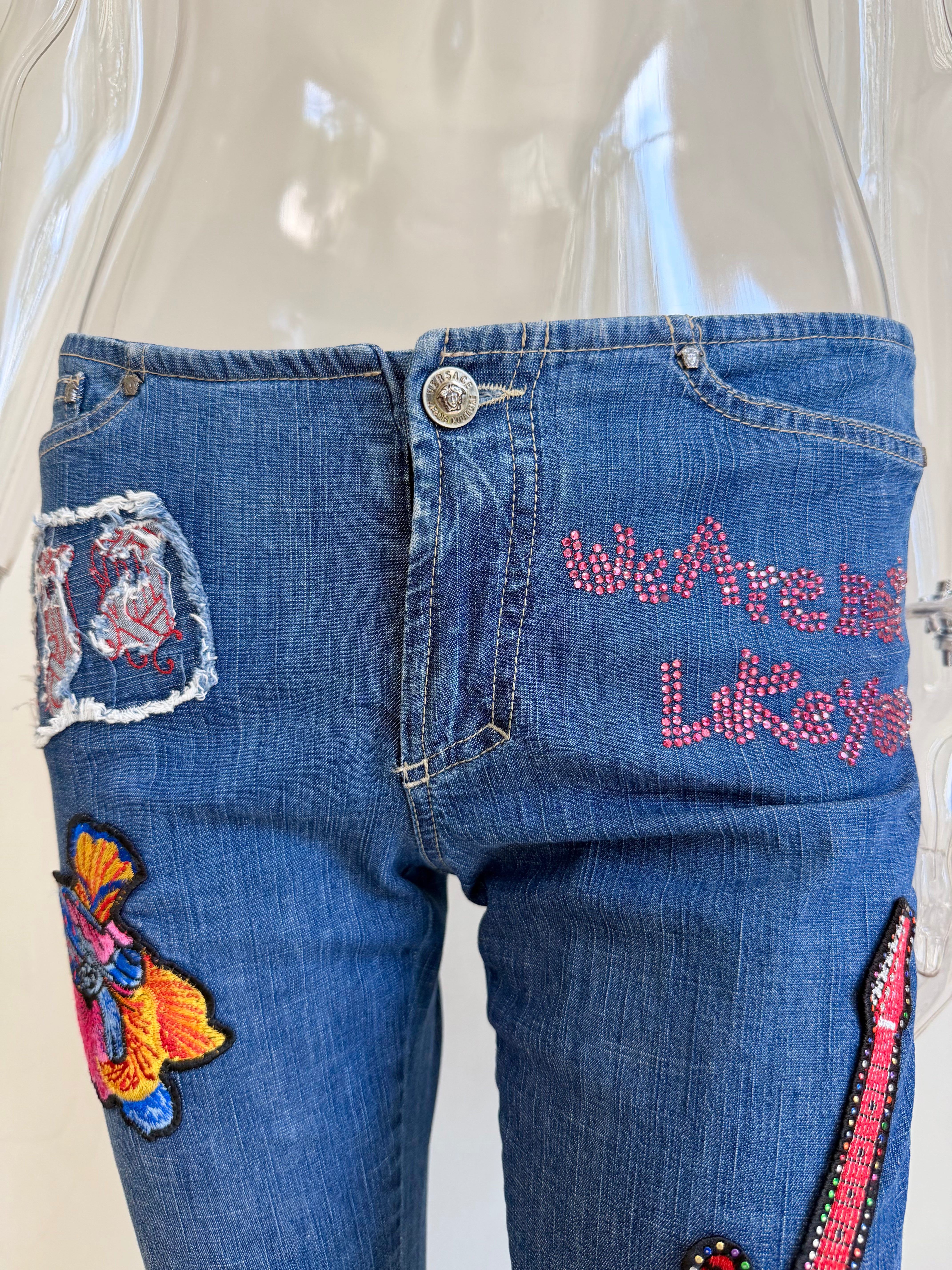 2005 "Delirium" Low Rise Jeans with Patches