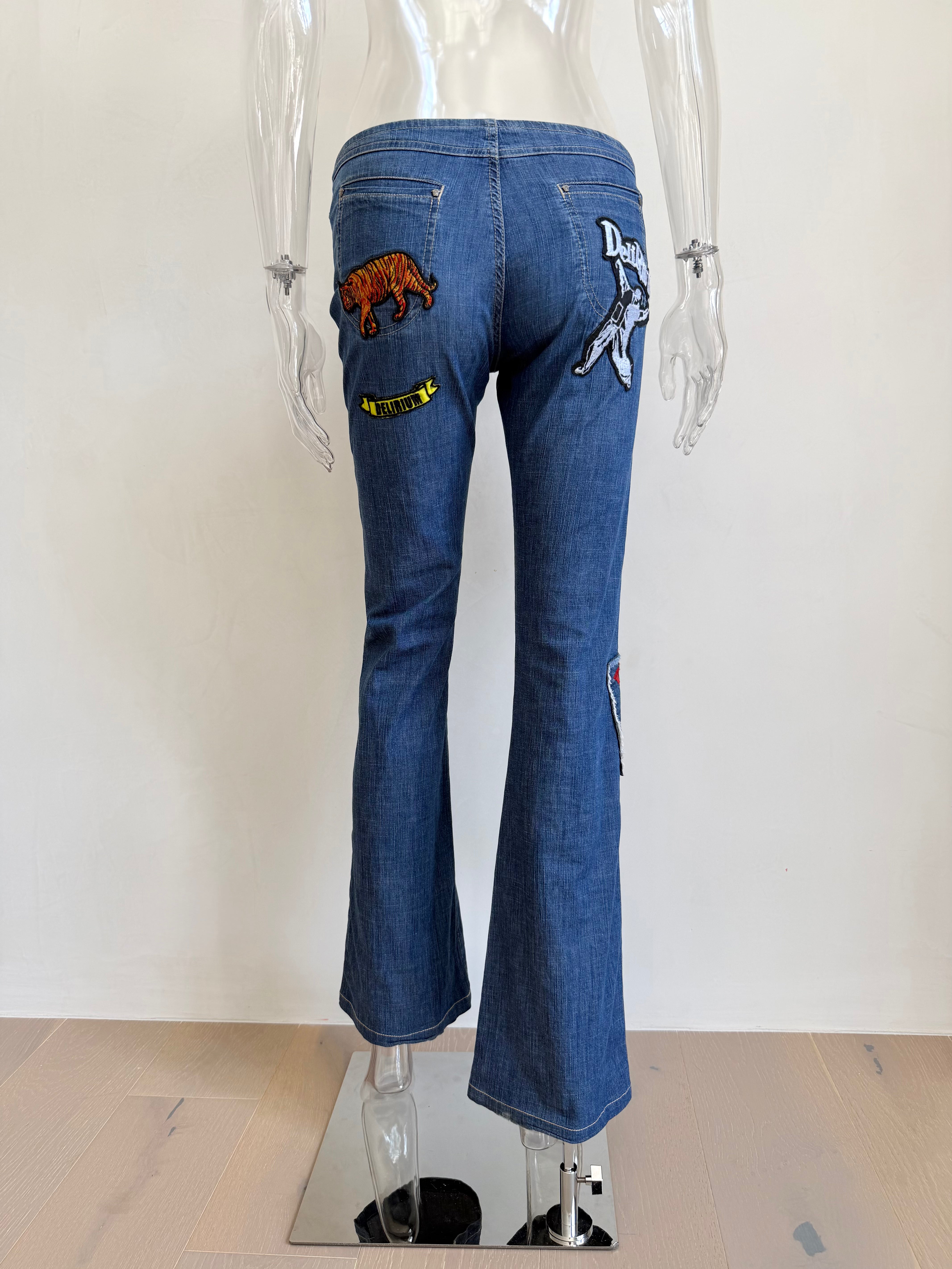 2005 "Delirium" Low Rise Jeans with Patches