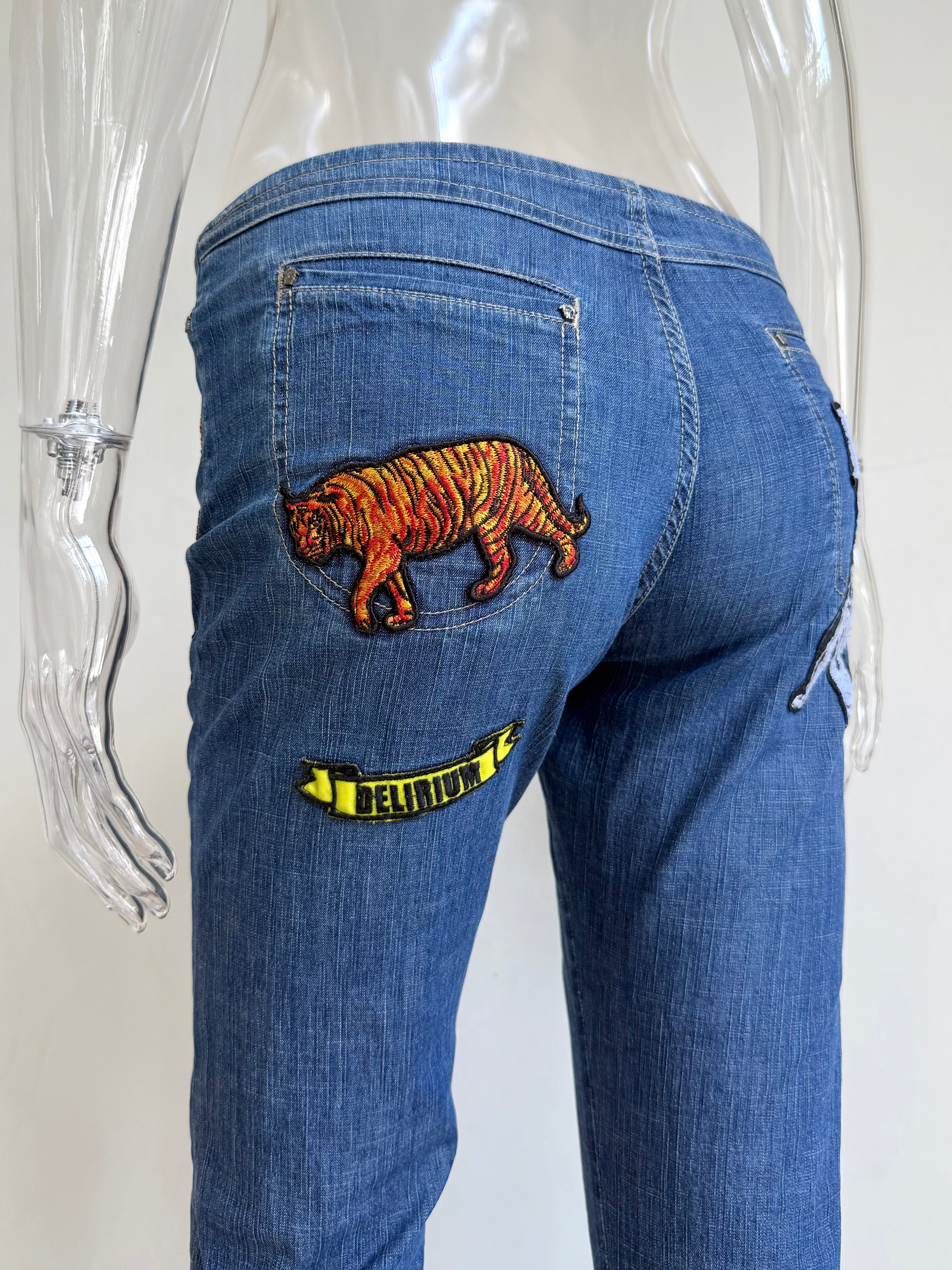 2005 "Delirium" Low Rise Jeans with Patches
