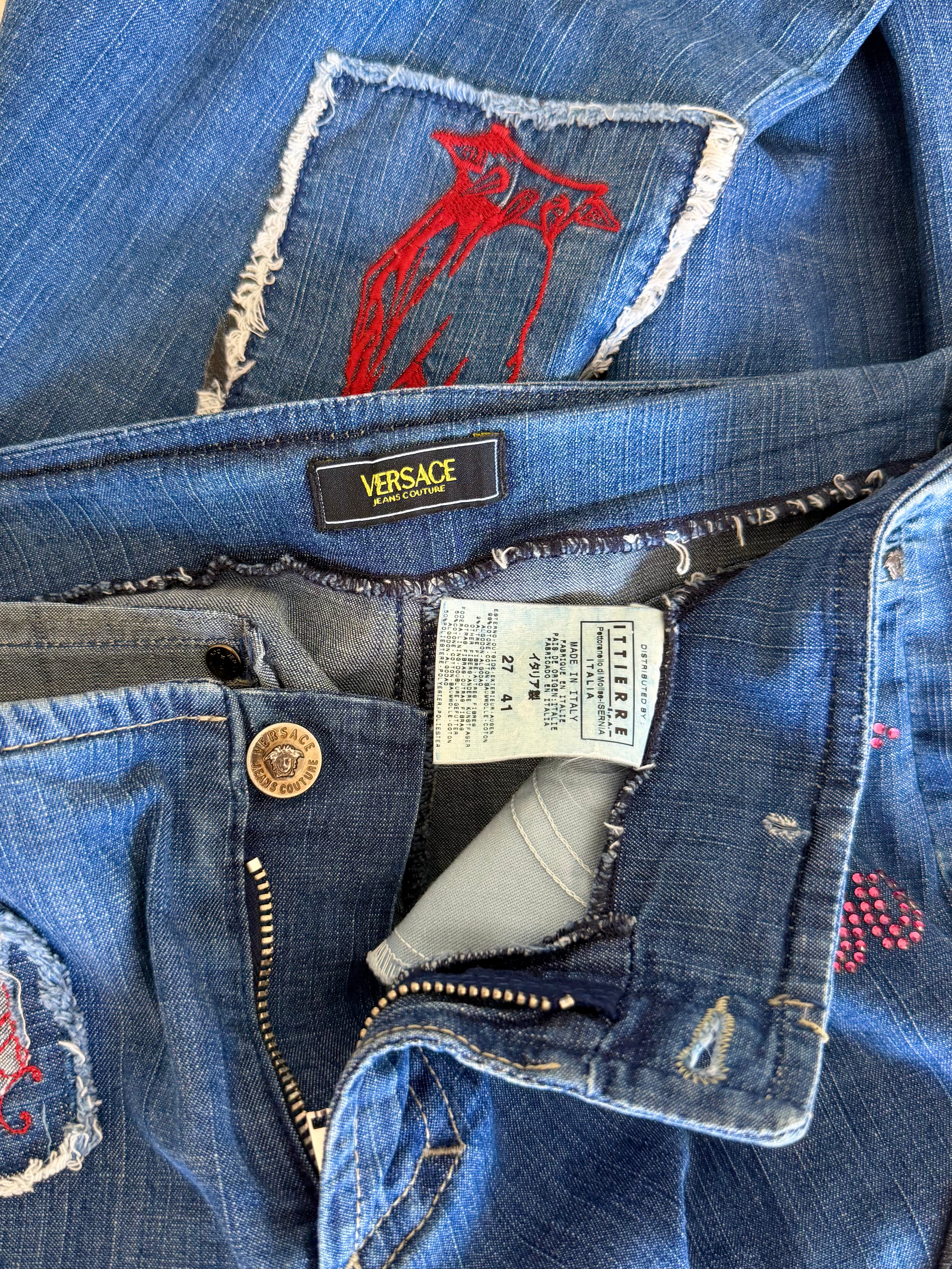 2005 "Delirium" Low Rise Jeans with Patches