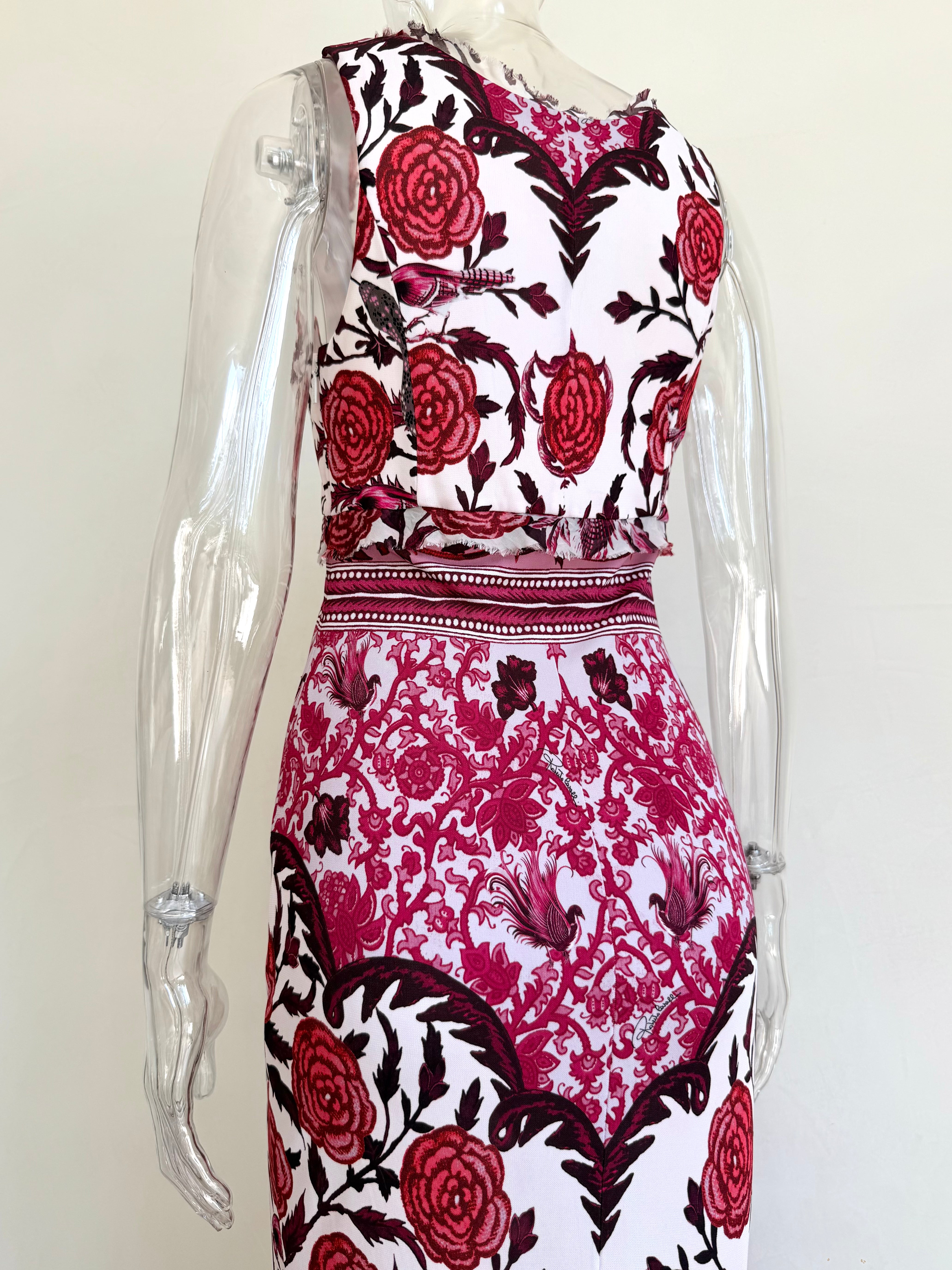 S/S 2017 Burgundy and White Floral Print Maxi Dress