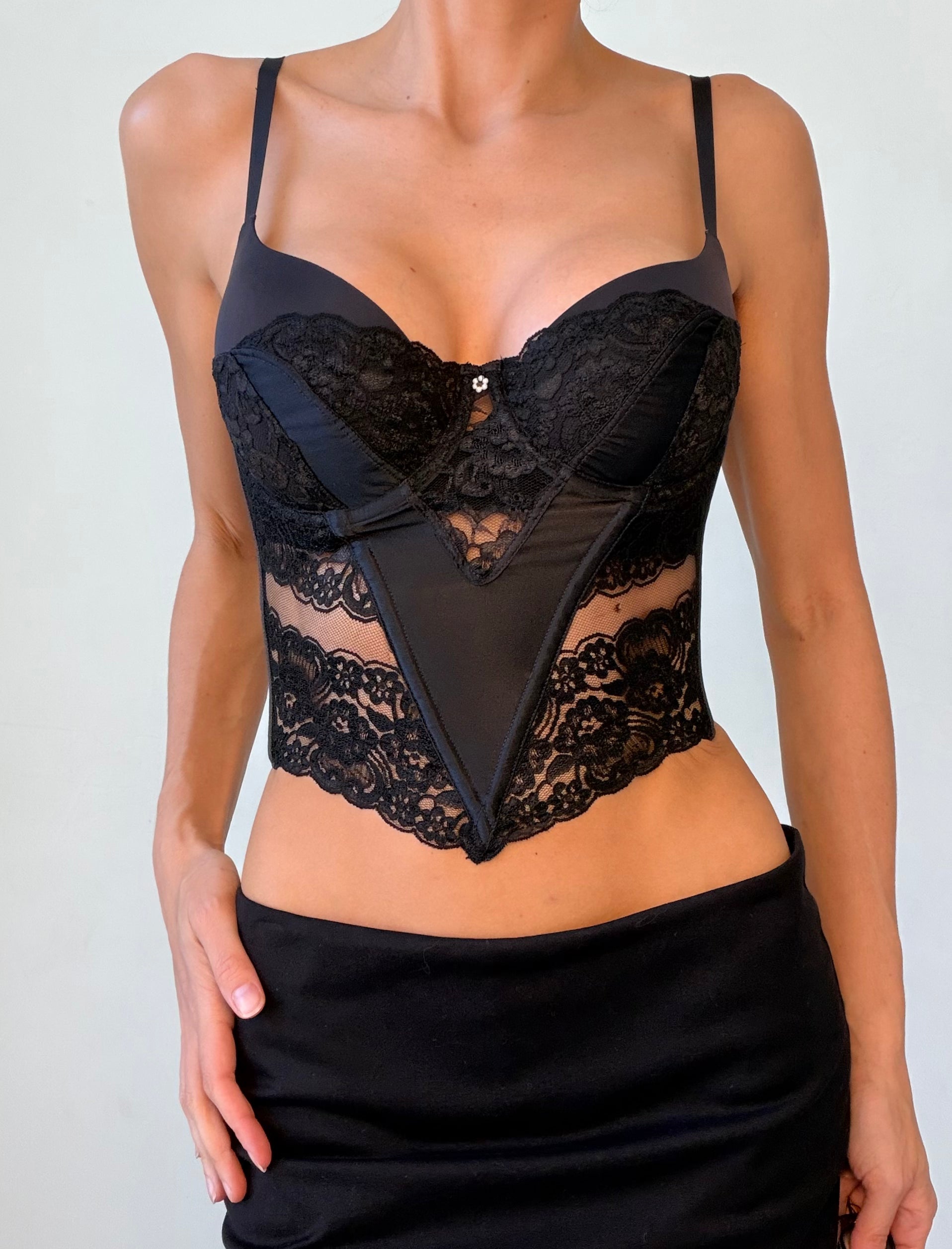 Black Lace Corset