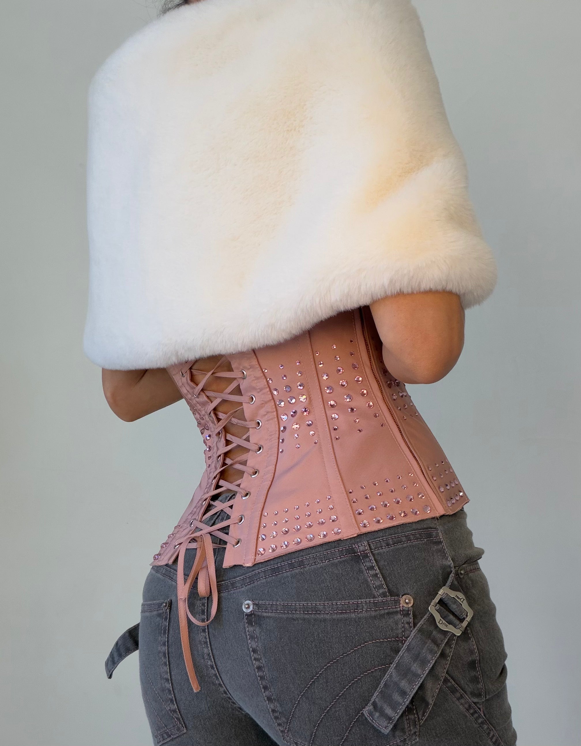 White Faux Fur Shawl