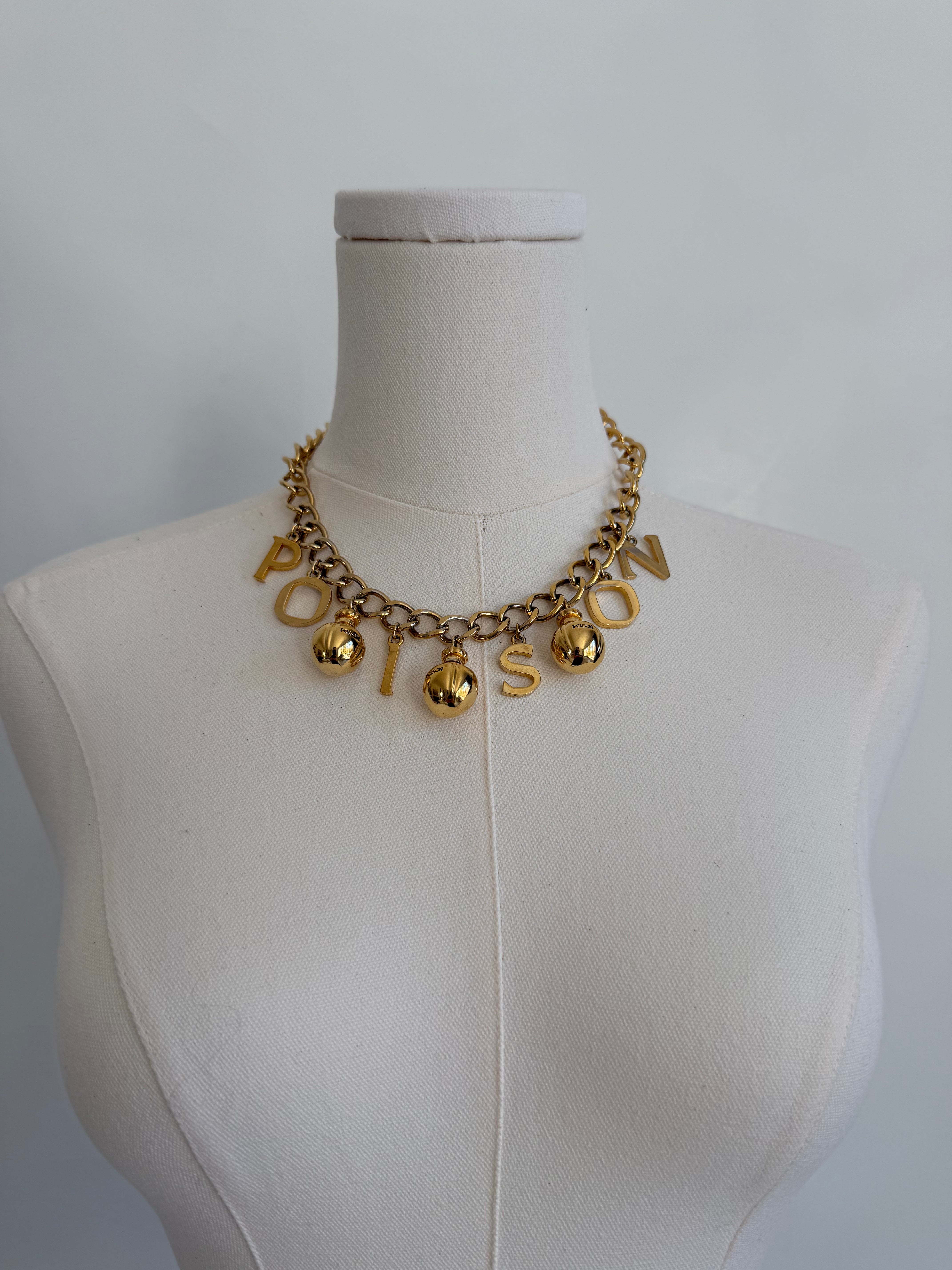 Gold “Poison” Charm Necklace