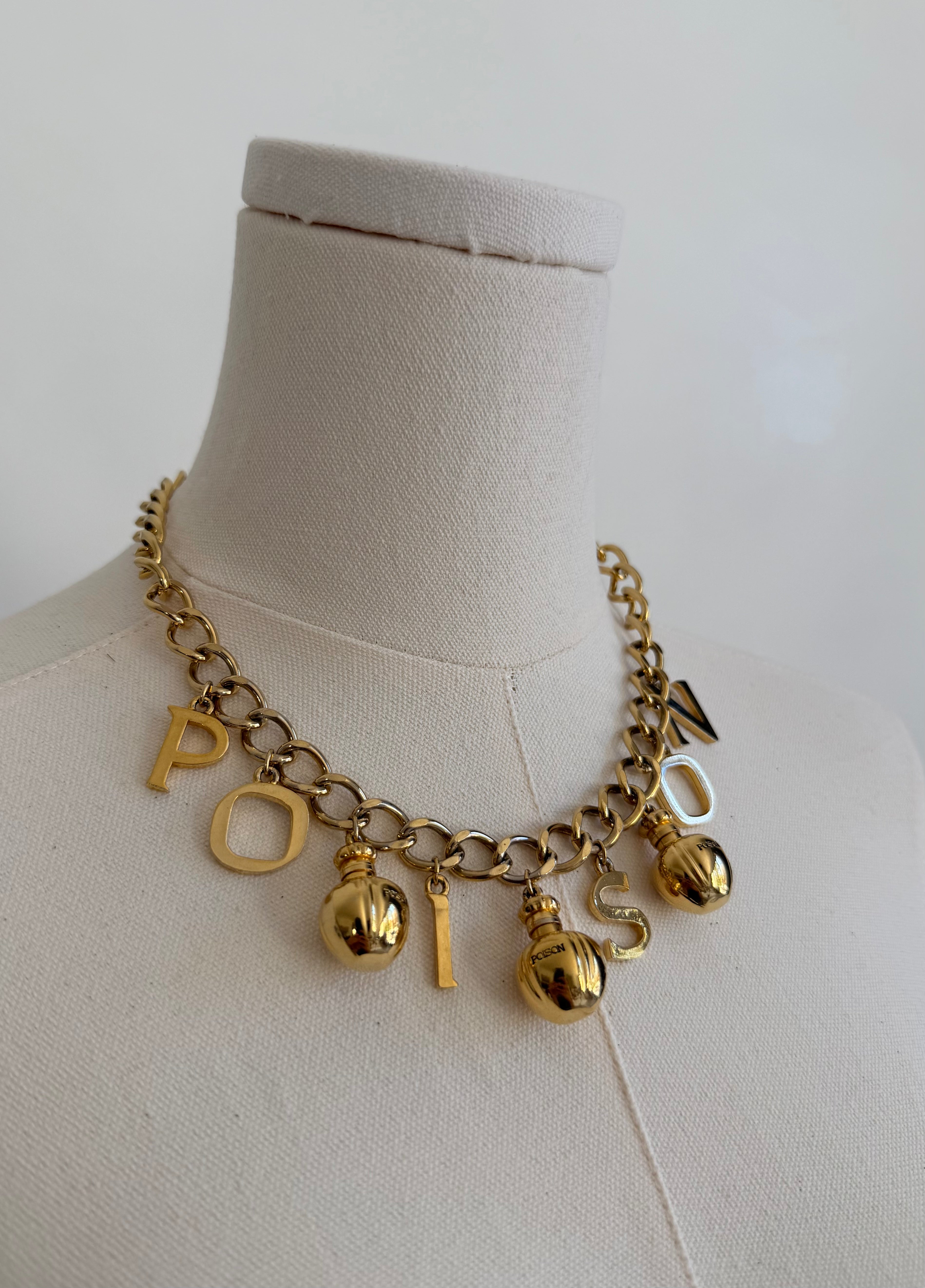Gold “Poison” Charm Necklace