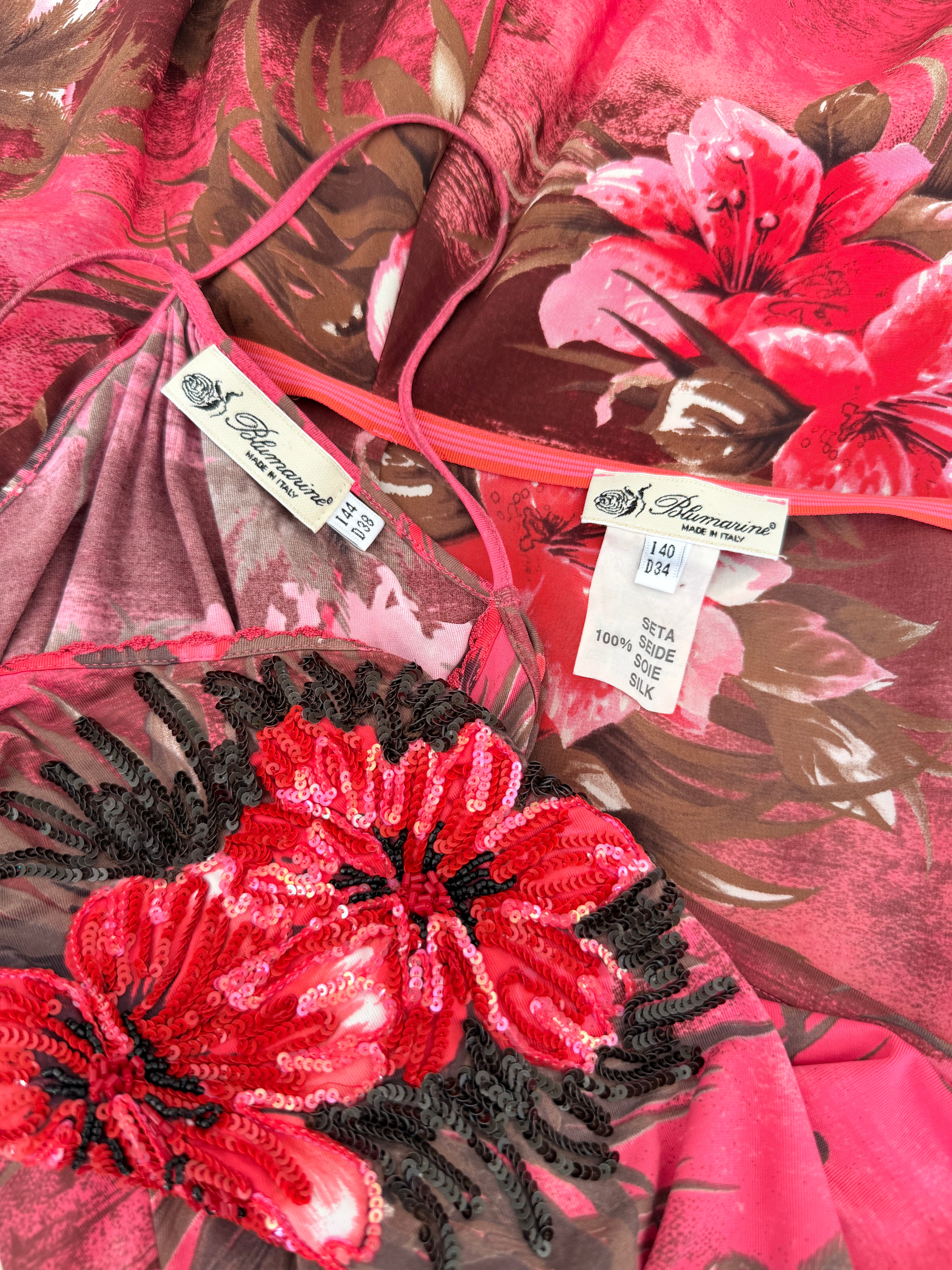 S/S 2002 Pink Floral "Hawaii Print" Matching Set