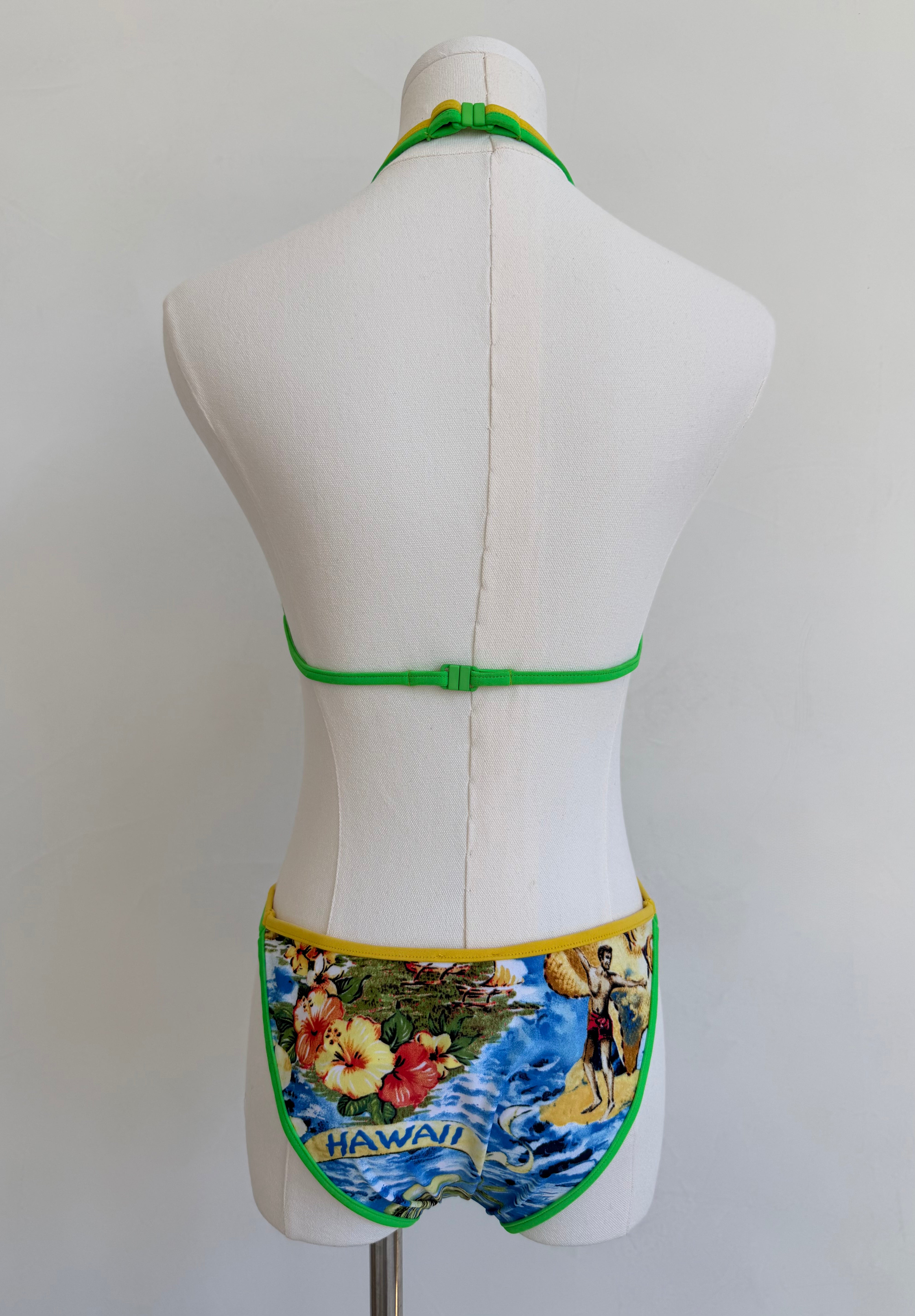 Hawaiian Print Triangle Bikini