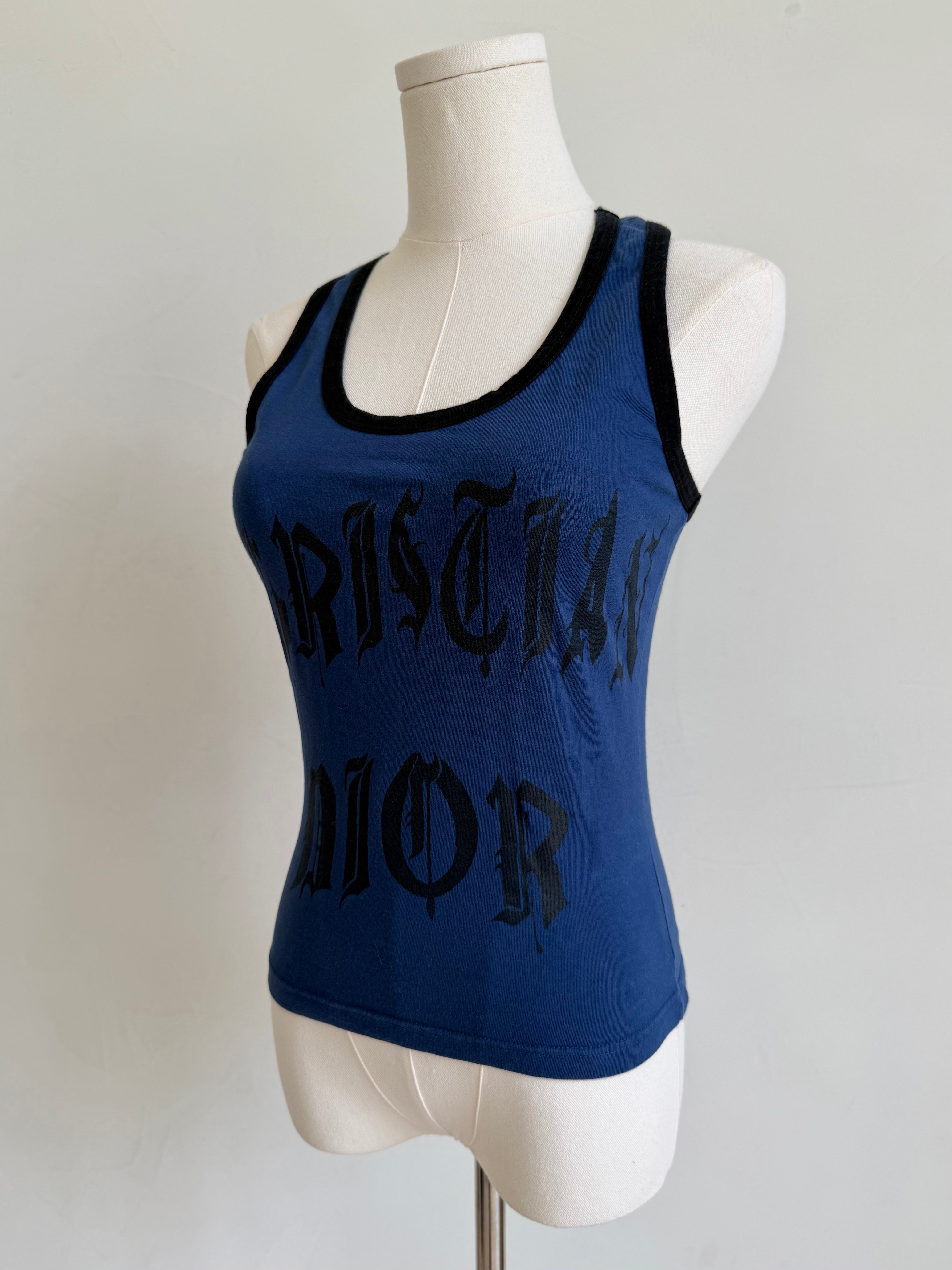 S/S 2002 Blue “Gothic Logo” Tank Top