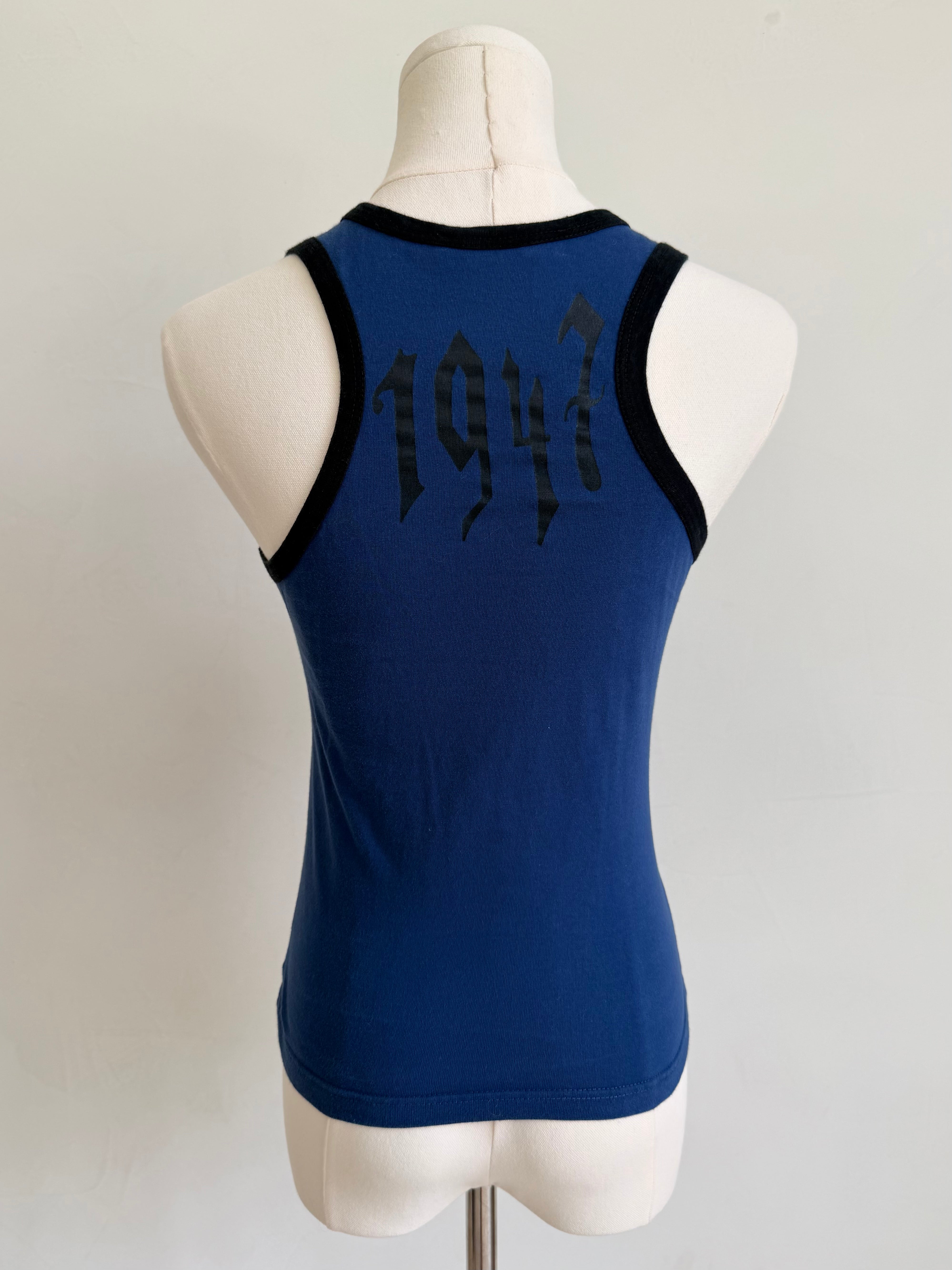 S/S 2002 Blue “Gothic Logo” Tank Top