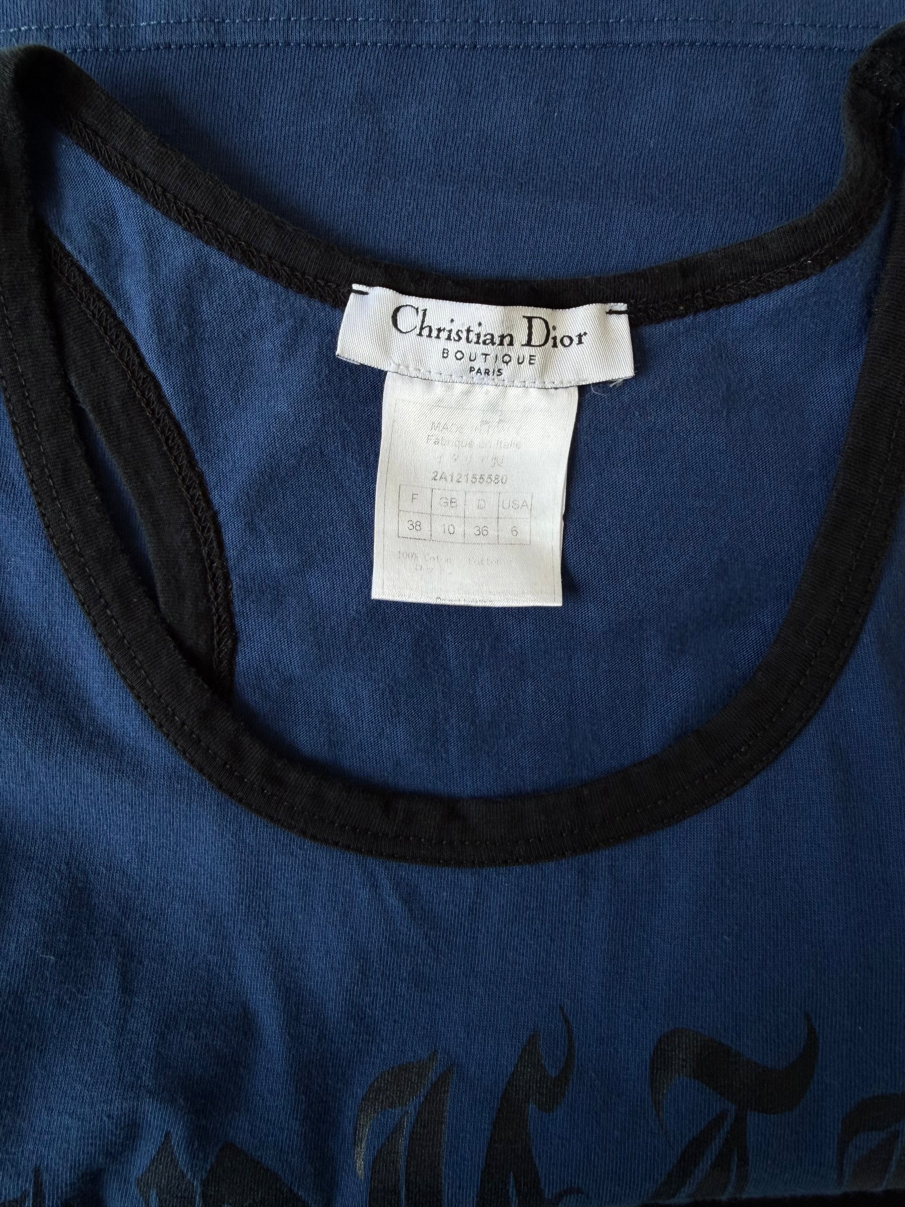 S/S 2002 Blue “Gothic Logo” Tank Top