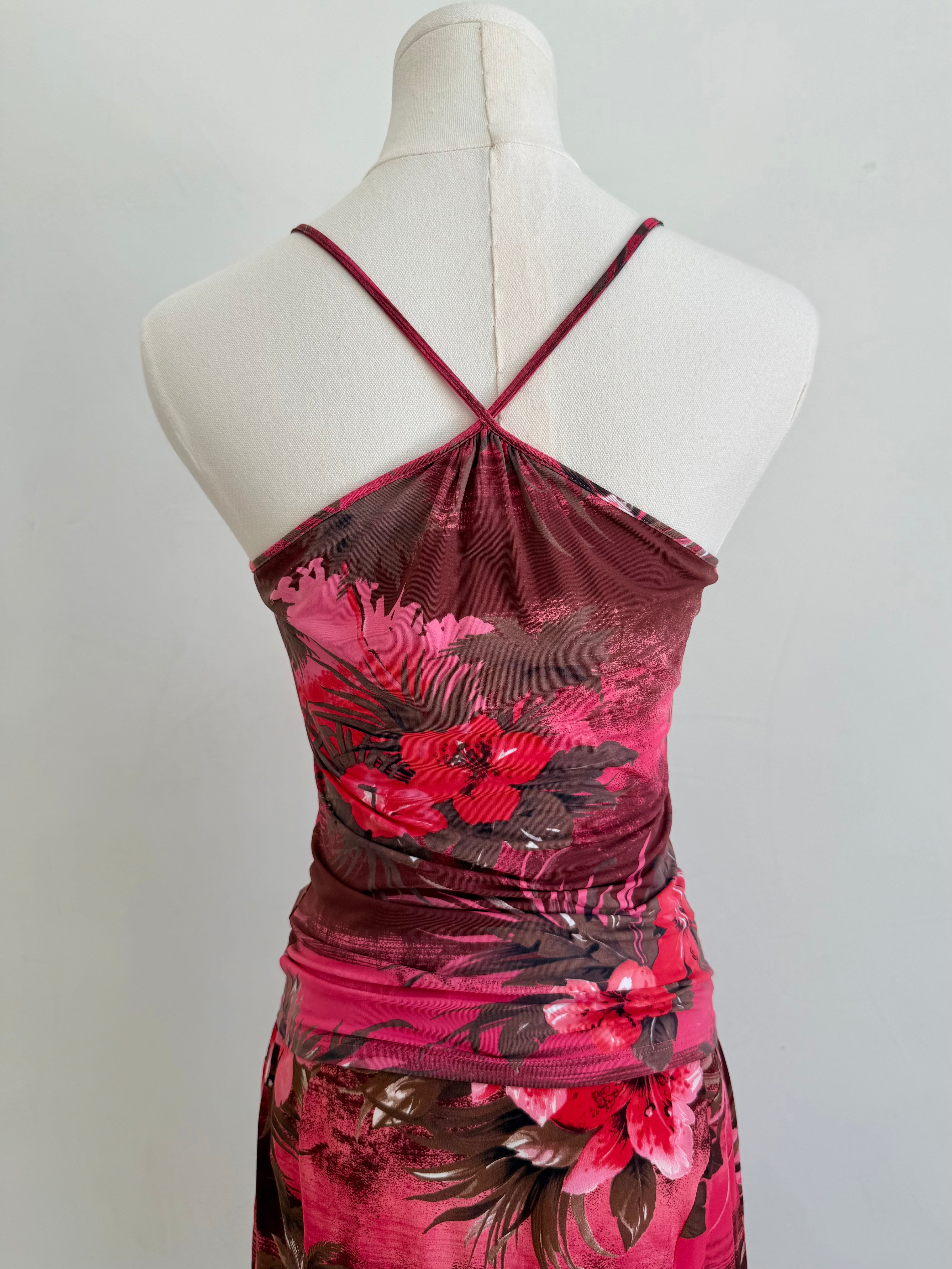 S/S 2002 Pink Floral "Hawaii Print" Matching Set